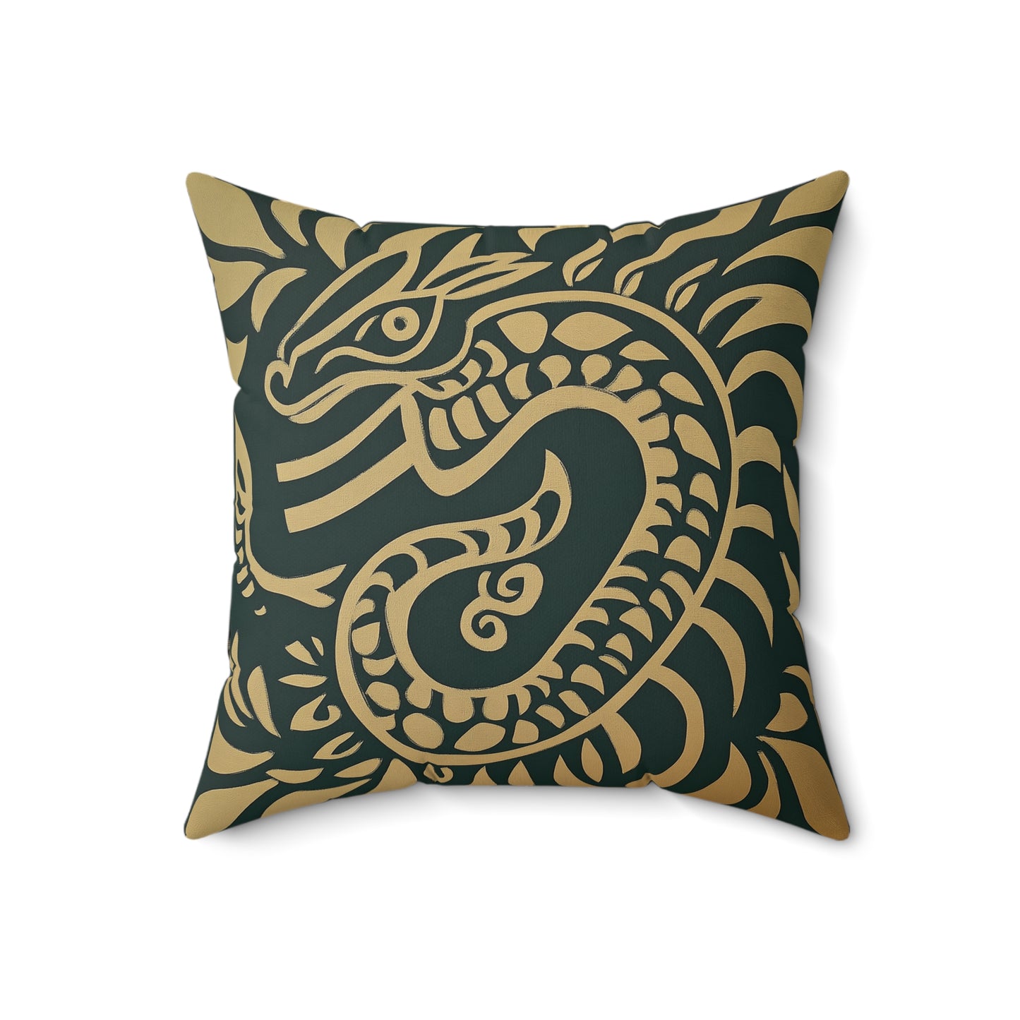 Dragon Design Spun Polyester Square Pillow, Home Decor, Throw Pillow, Unique Gift, Cozy Living Room Accent, Boho Style