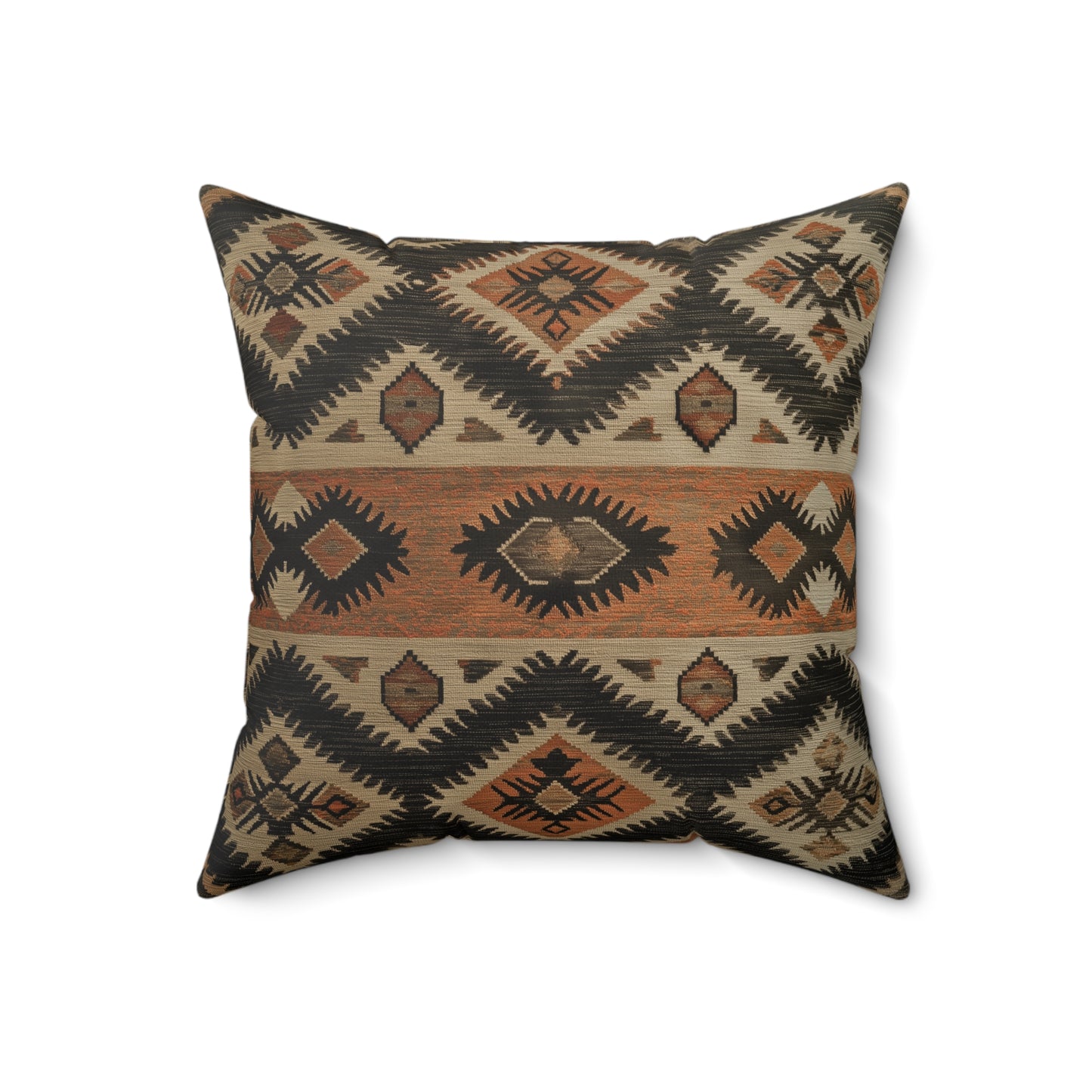 Boho Chic Spun Polyester Square Pillow - Tribal Pattern, Home Decor, Throw Pillow, Couch Cushion, Gift for Home, Cozy Accent