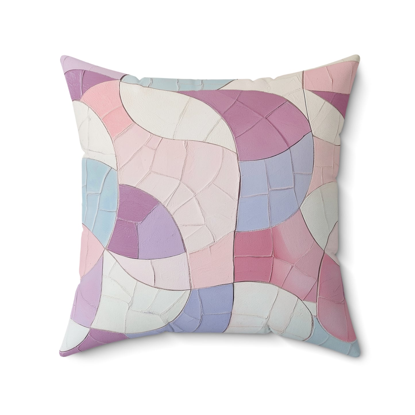 Abstract Pastel Pillow, Cozy Home Decor, Modern Accent Cushion, Gift for Her, Soft Bedroom Pillow