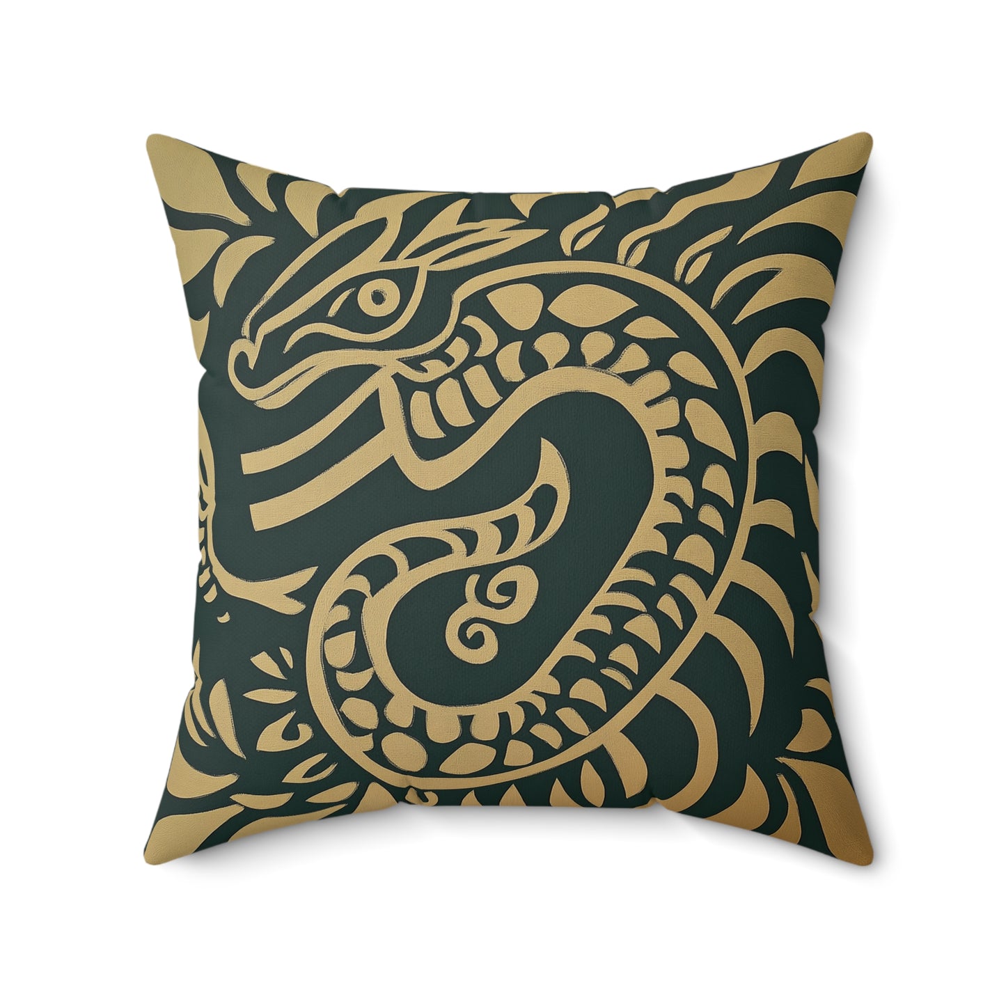 Dragon Design Spun Polyester Square Pillow, Home Decor, Throw Pillow, Unique Gift, Cozy Living Room Accent, Boho Style