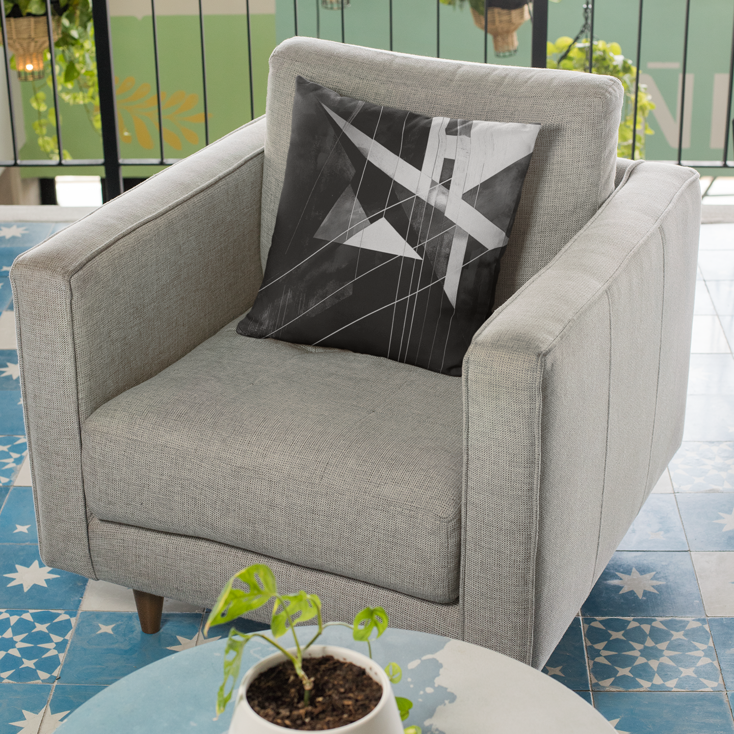 Modern Geometric Pillow