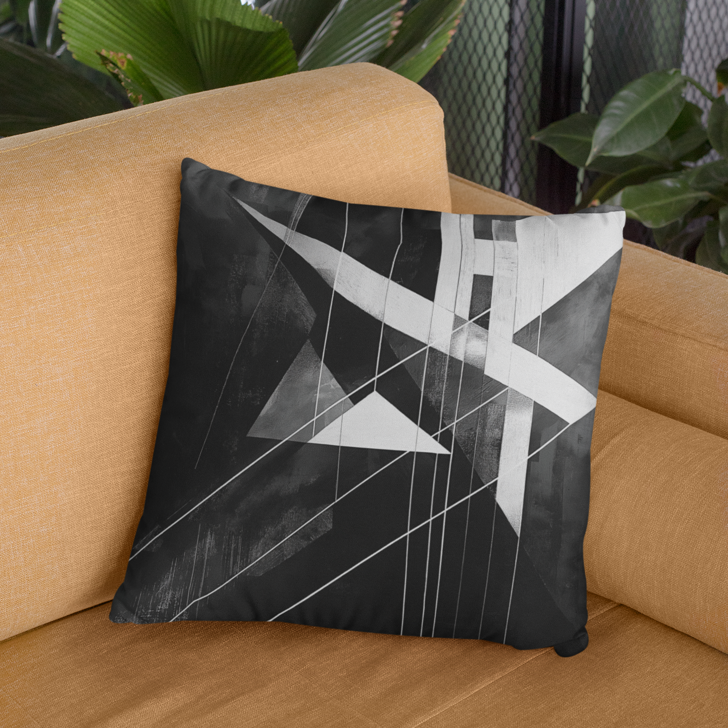 Modern Geometric Pillow