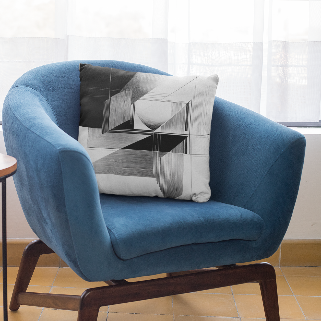 Modern Geometric Throw Pillow | Minimalist Home Decor, Accent Pillow, Unique Gift Idea, Cozy Living Room, Stylish Sofa Accessory