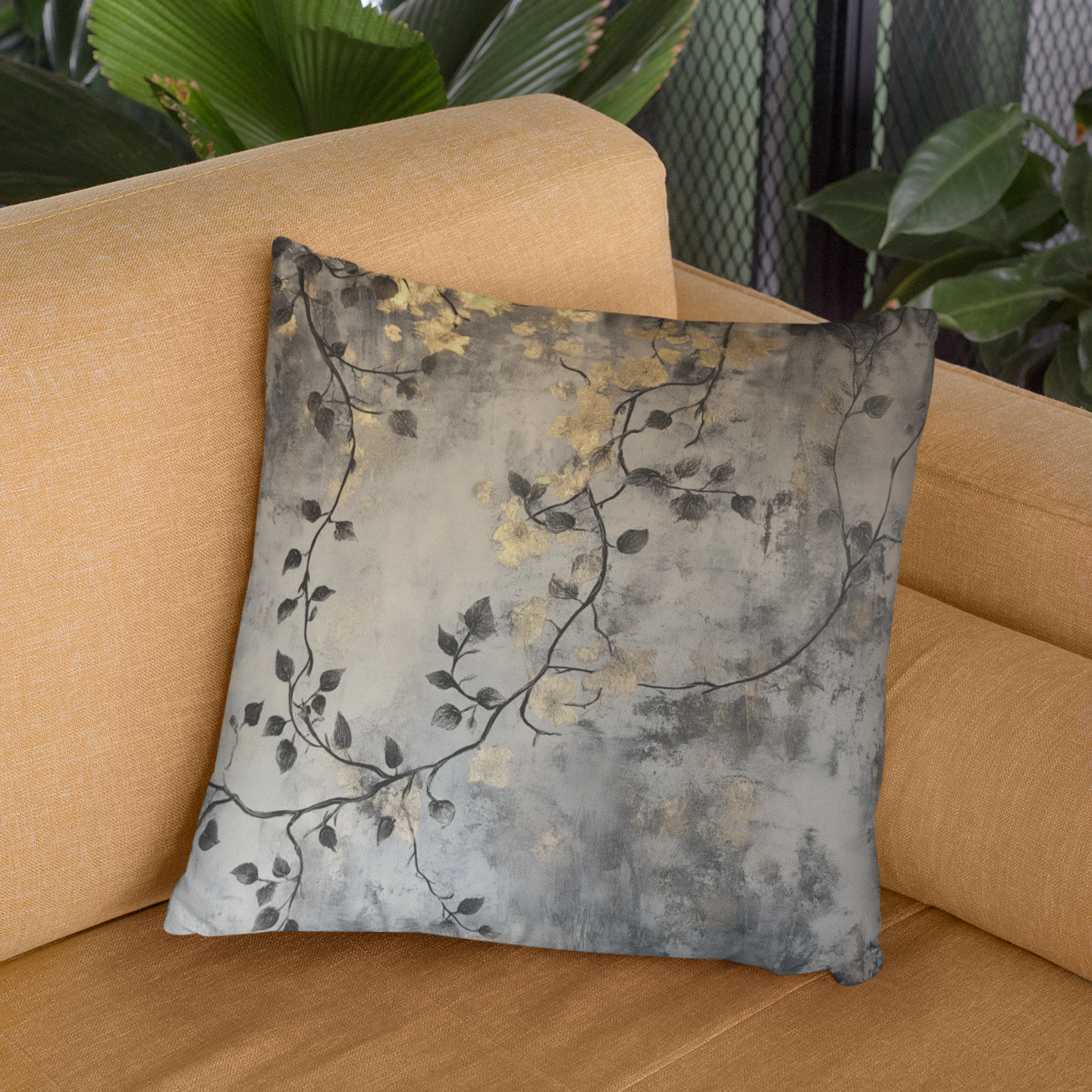 Elegant Floral Throw Pillow, Cozy Home Decor, Gift for Home Lovers, Modern Accent Pillow, Housewarming Decoration