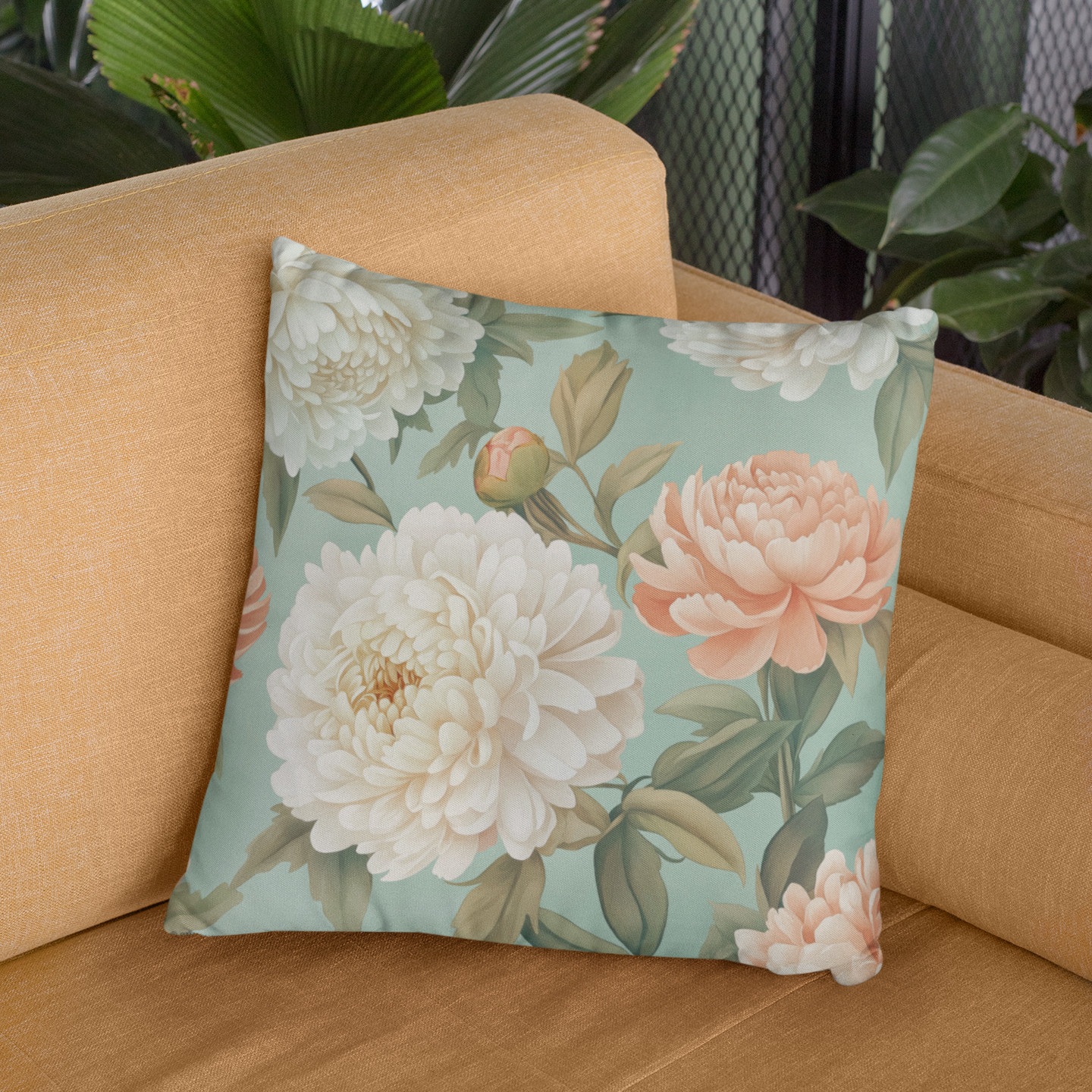 Floral Decorative Pillow Cover, Cozy Home Accent, Gifts for Her, Floral Couch Pillow, Living Room Decor, Boho Bedroom