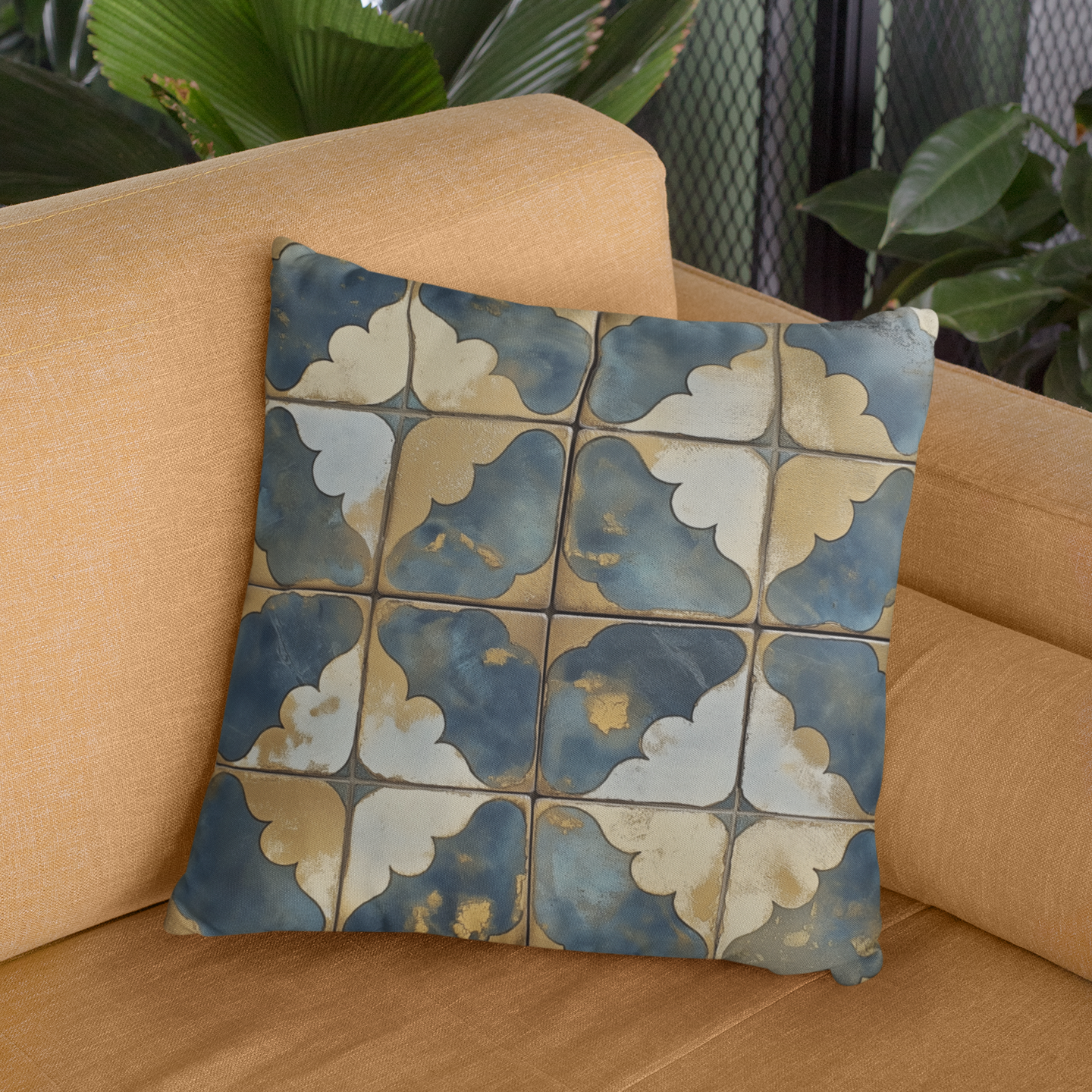 Boho Tribal Geometric Throw Pillow – Modern Accent Cushion