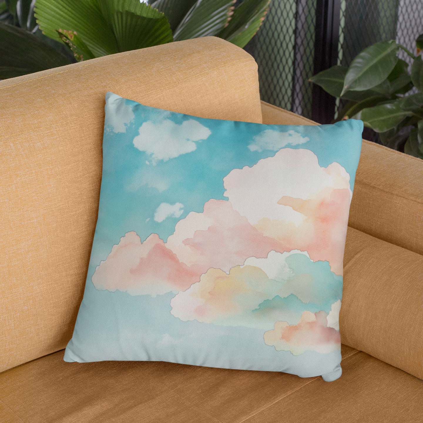 Cloudy Dreams Accent Pillow, Cozy Home Decor, Gift for Dreamers, Relaxing Atmosphere, Boho Style Sofa Cushion