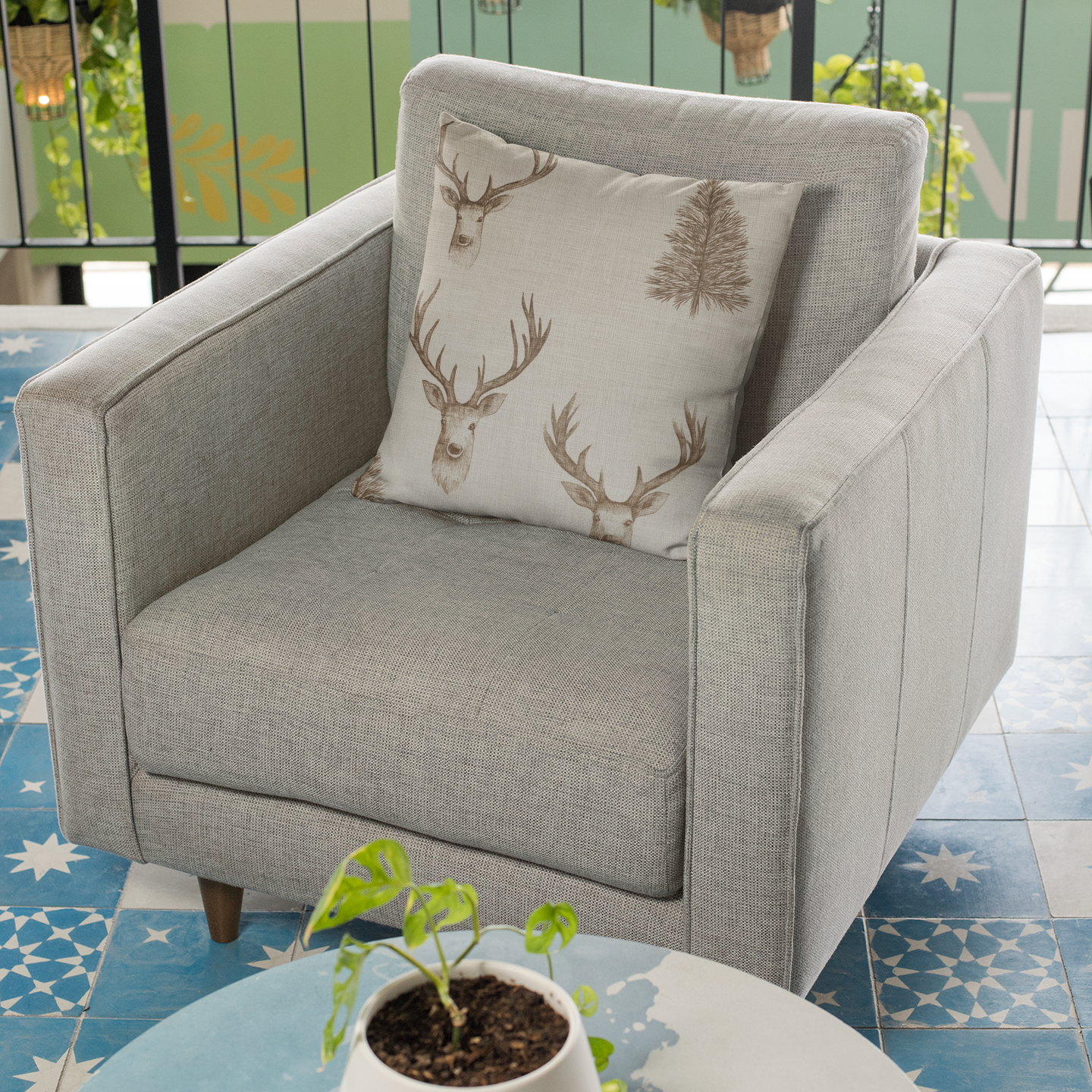 Rustic Deer Print Decor Pillow | Cozy Home Accents, Throw Pillow for Cabin Decor, Nature Lover Gift, Winter Vibes