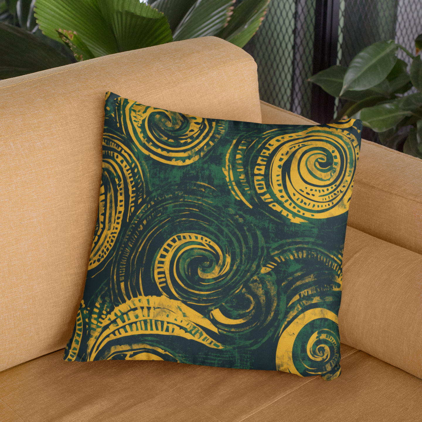 Vibrant Swirl Decorative Pillow - Cozy Home Decor, Bohemian Style Pillow, Artistic Throw Cushion, Modern Accent Pillow, Gift for Home