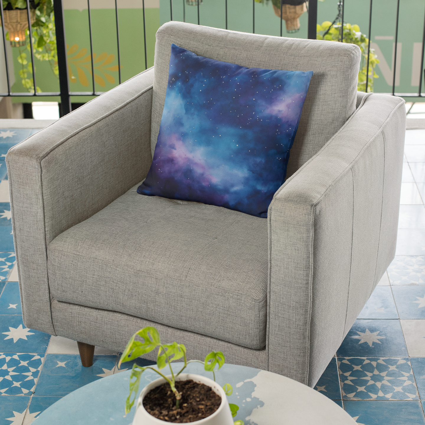 Galactic Dream Throw Pillow – Space-Themed Accent Cushion