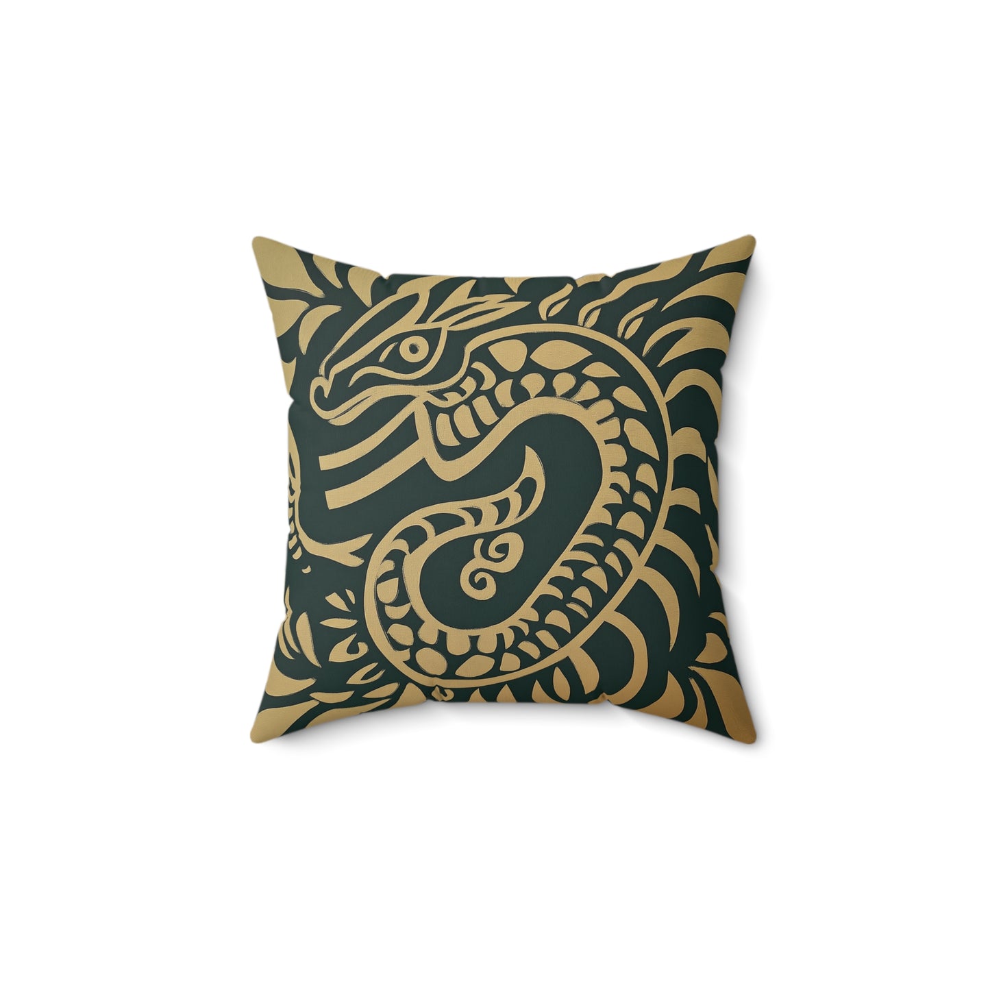 Dragon Design Spun Polyester Square Pillow, Home Decor, Throw Pillow, Unique Gift, Cozy Living Room Accent, Boho Style