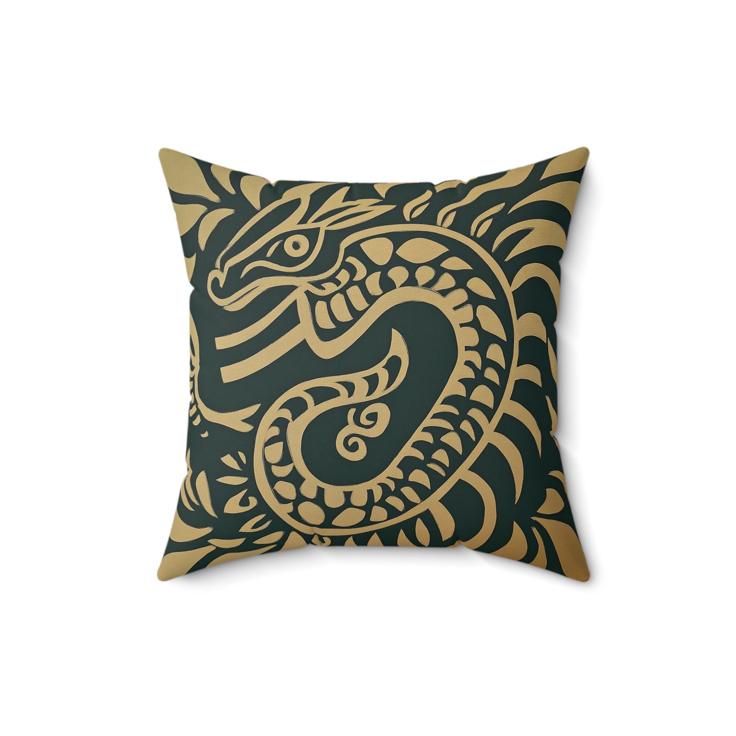 Dragon Design Spun Polyester Square Pillow, Home Decor, Throw Pillow, Unique Gift, Cozy Living Room Accent, Boho Style