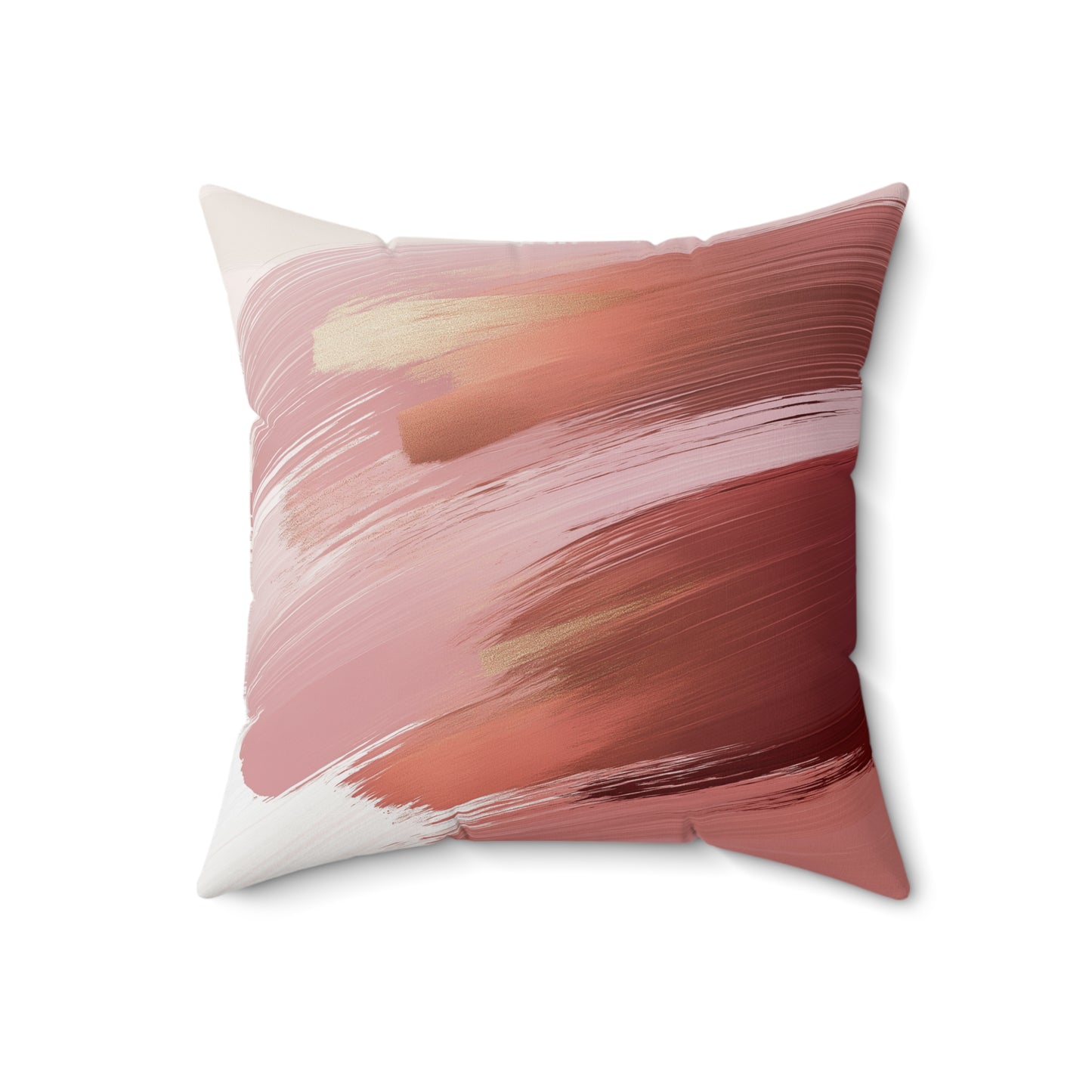 Blush Abstract Art Throw Pillow – Soft Pink Modern Accent Cushion