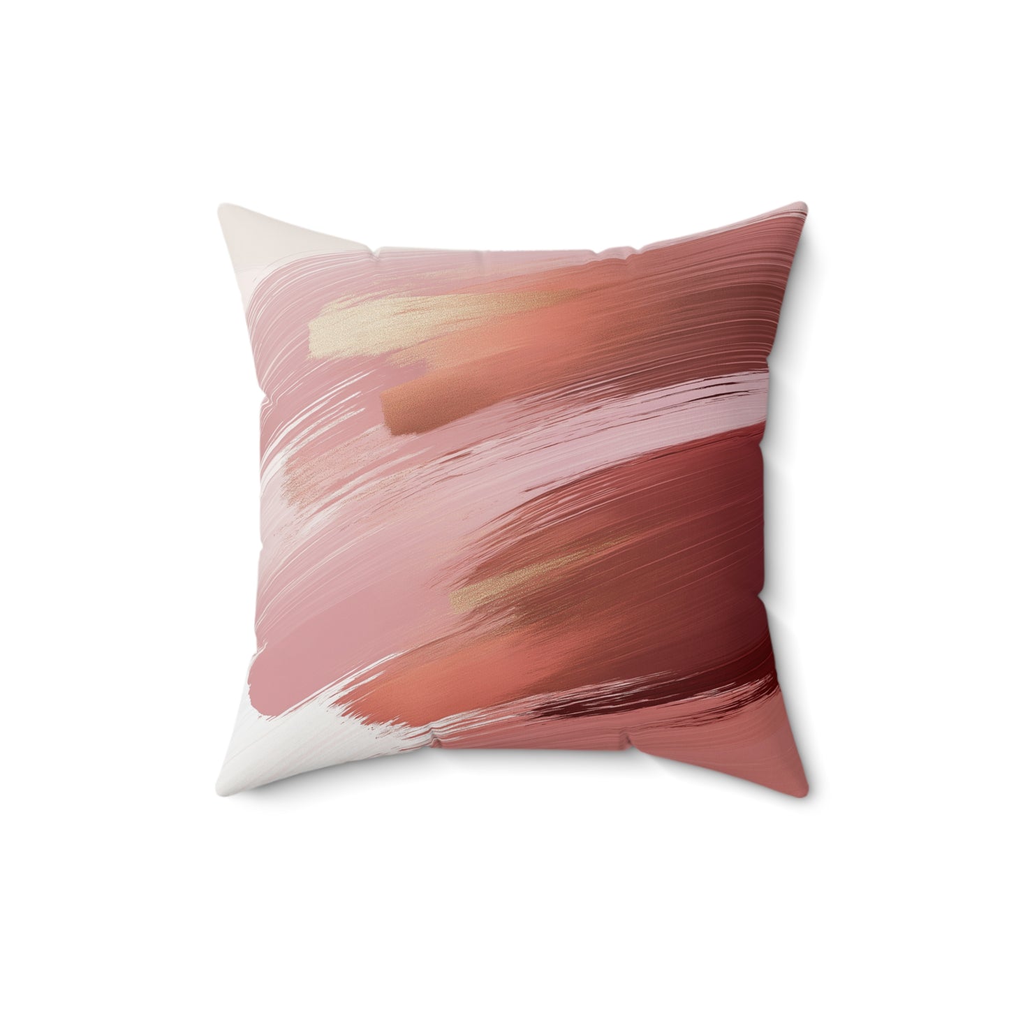 Blush Abstract Art Throw Pillow – Soft Pink Modern Accent Cushion