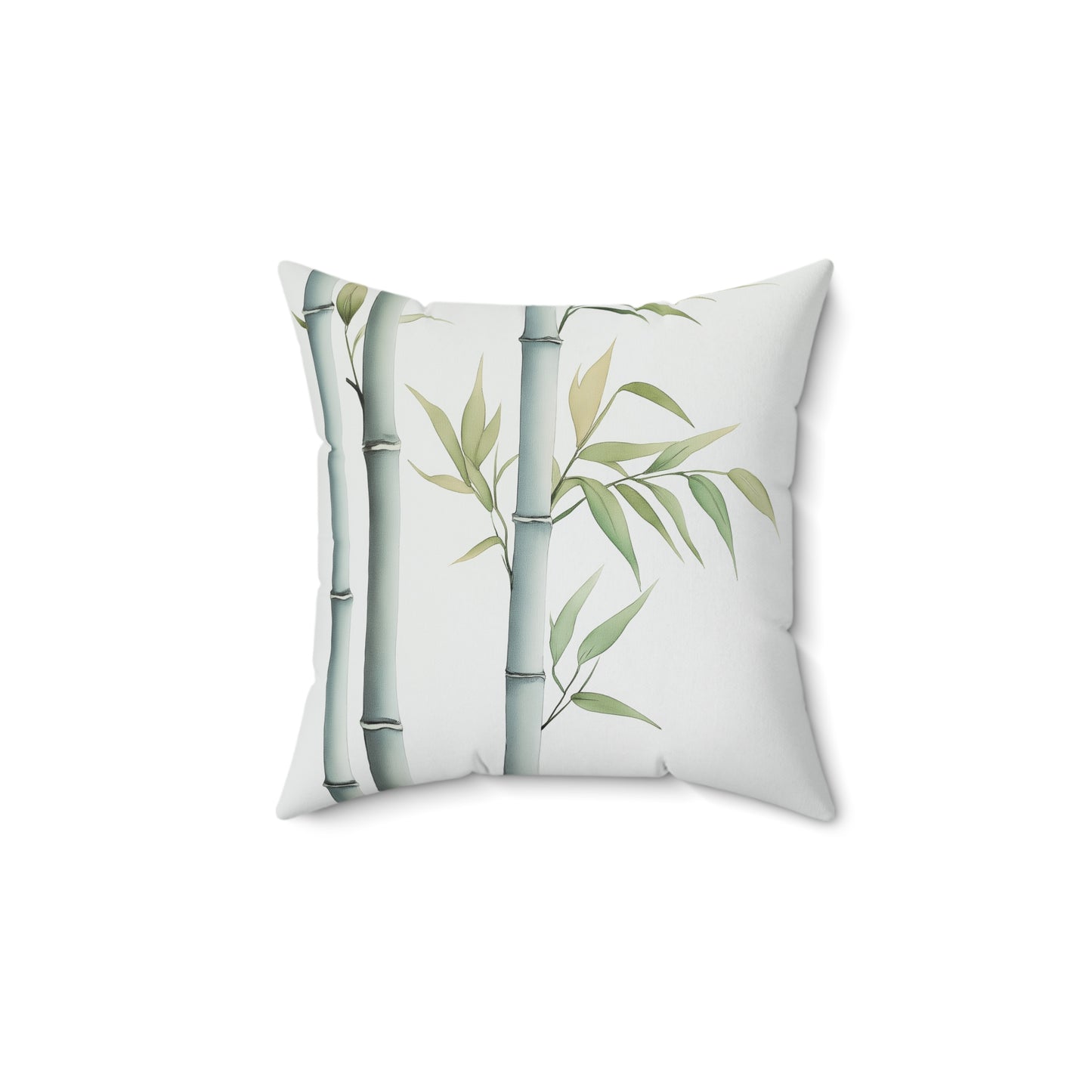 Bamboo Print Throw Pillow – Nature-Inspired Accent Cushion