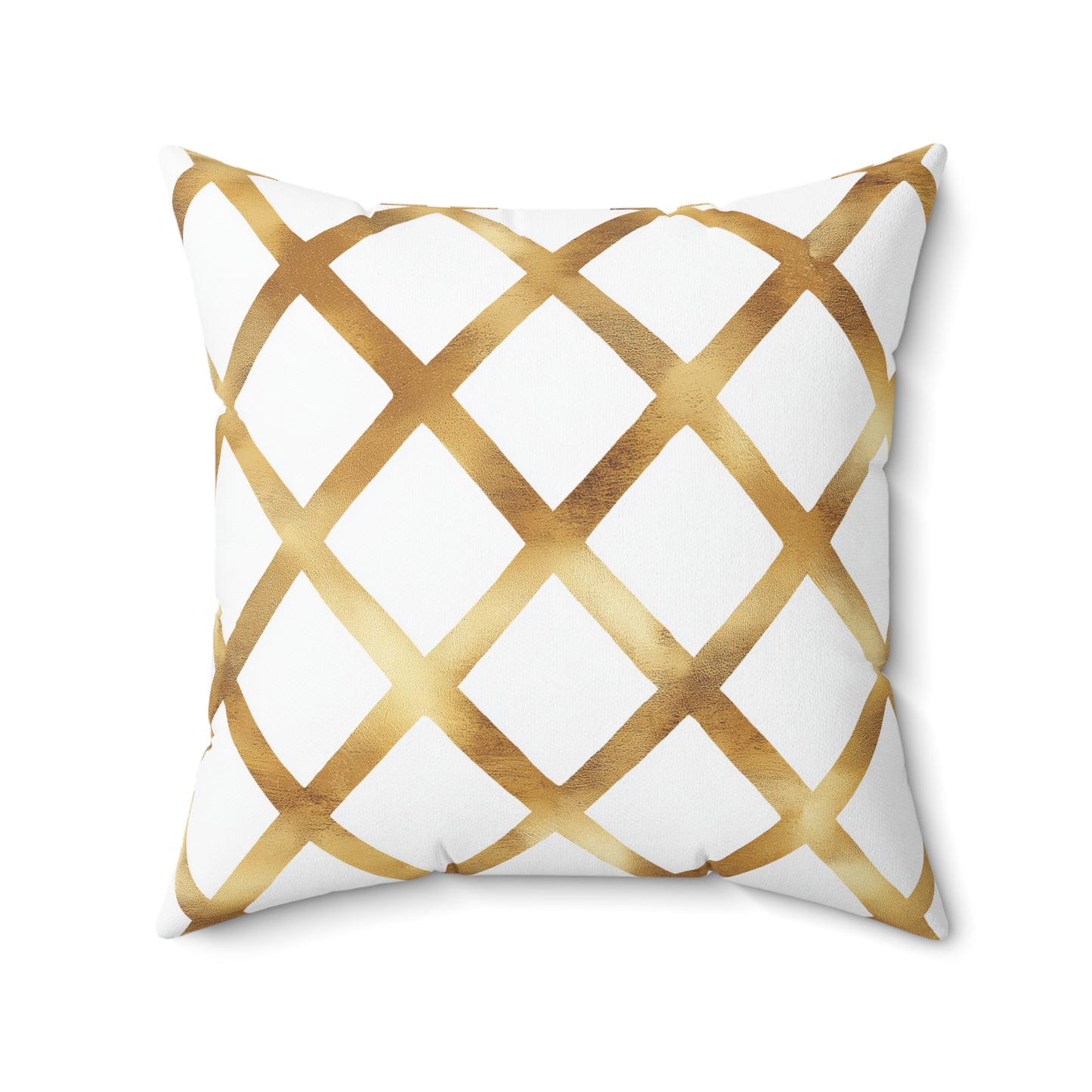 Chic Geometric Throw Pillow – Modern Accent Cushion with Gold Pattern