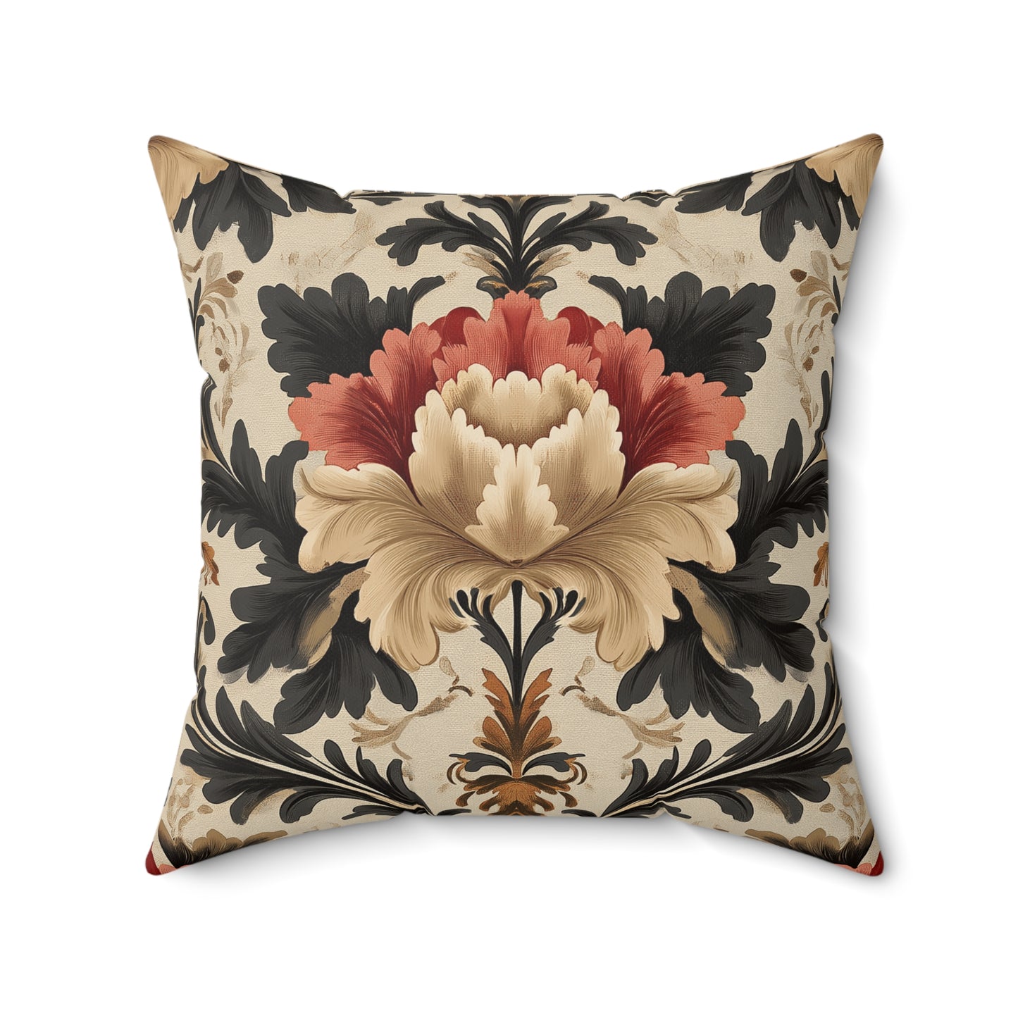 Vintage Floral Throw Pillow – Elegant Accent Cushion for Home