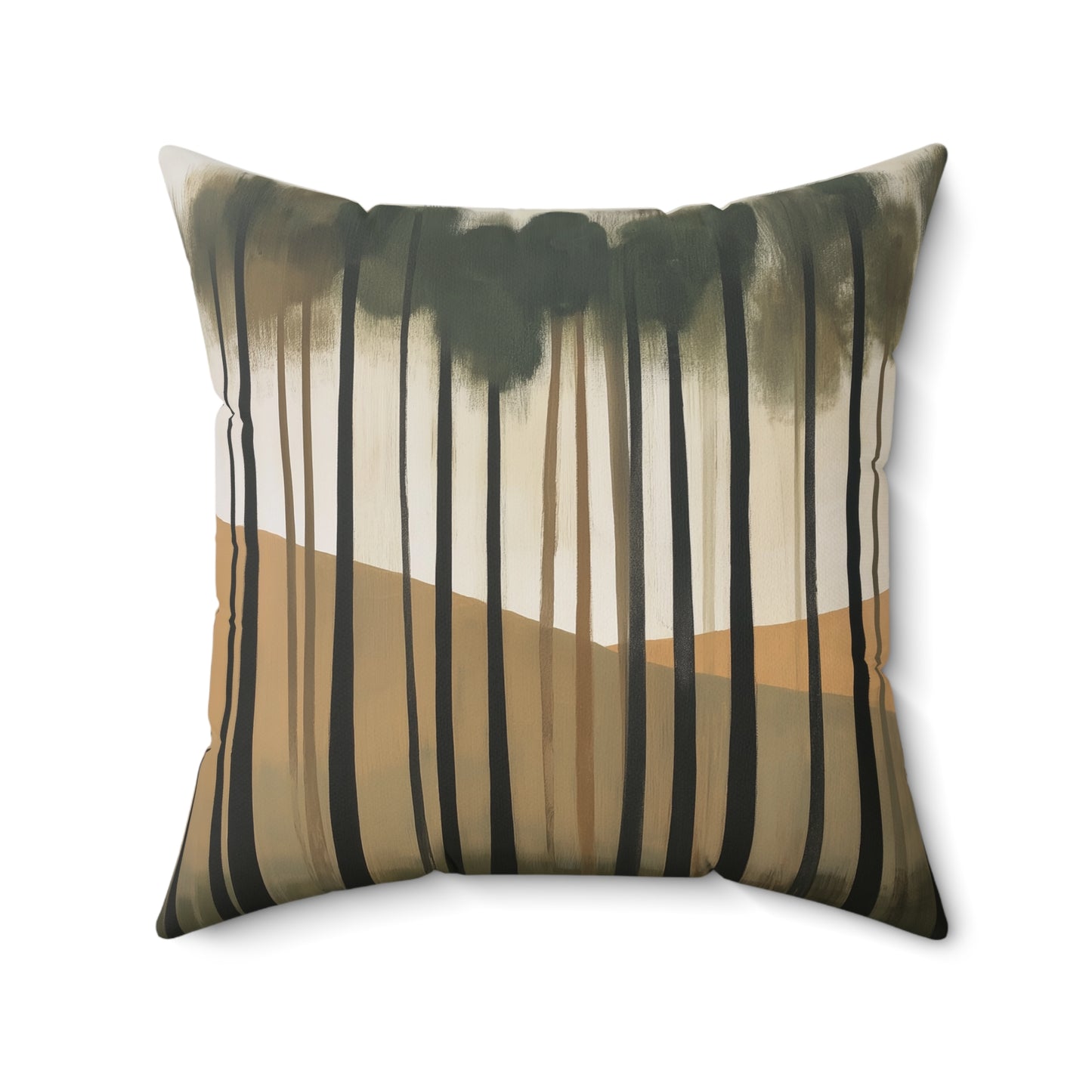 Boho Chic Square Throw Pillow – Nature-Inspired Accent Cushion
