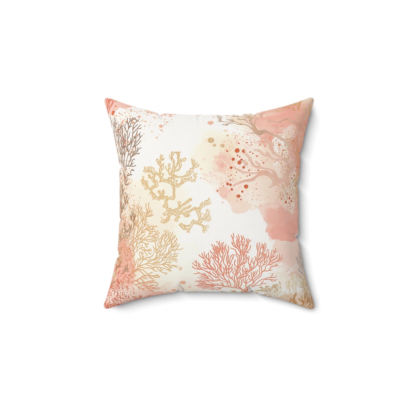 Coral Reef Throw Pillow – Coastal Ocean Accent Cushion
