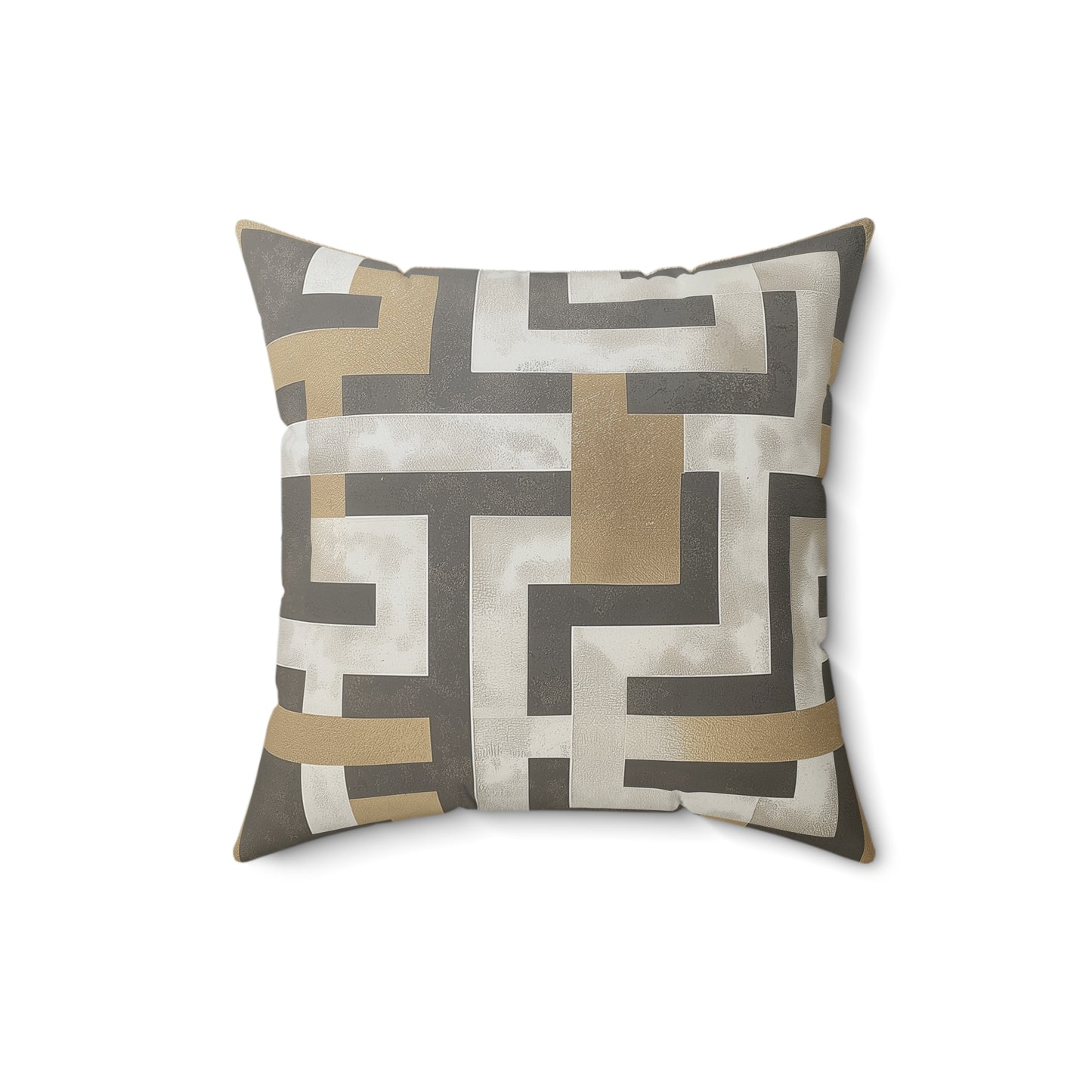 Geometric Patterned Square Throw Pillow – Modern Accent Cushion for Living Room