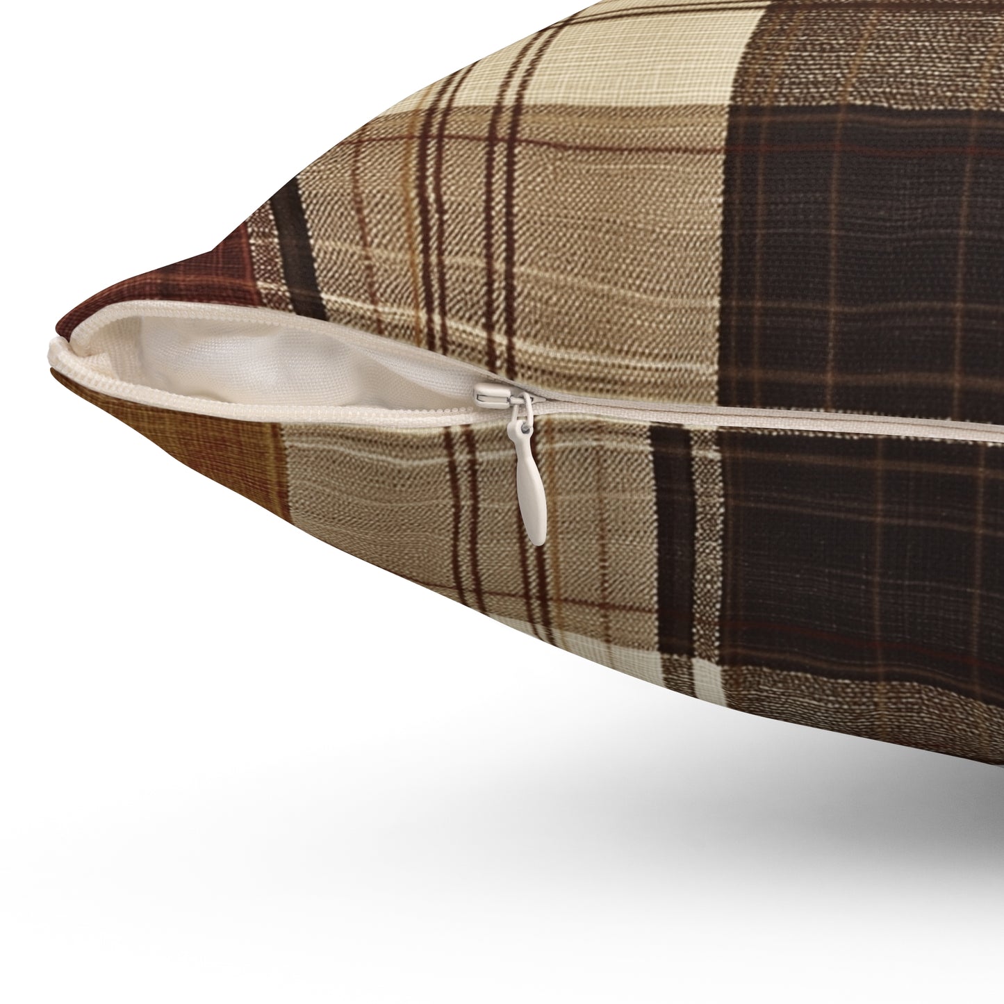 Plaid Throw Pillow – Farmhouse Rustic Accent Cushion for Couch or Living Room