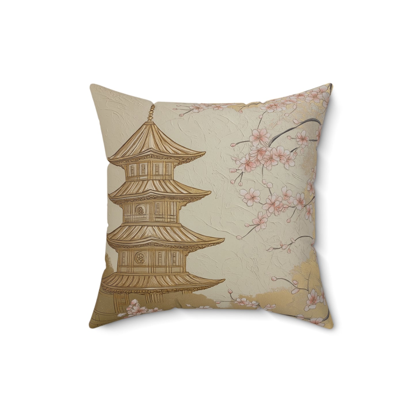 Zen Garden Throw Pillow – Serene Japanese Landscape Accent Cushion