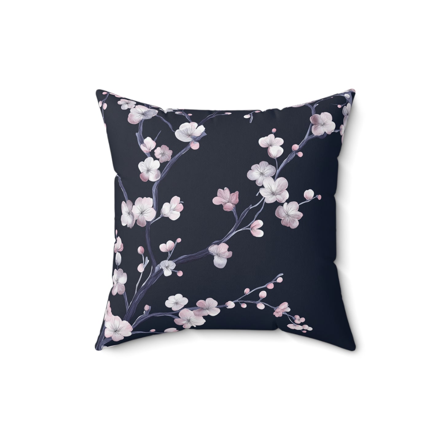 Blossom Floral Throw Pillow – Elegant Square Accent Cushion