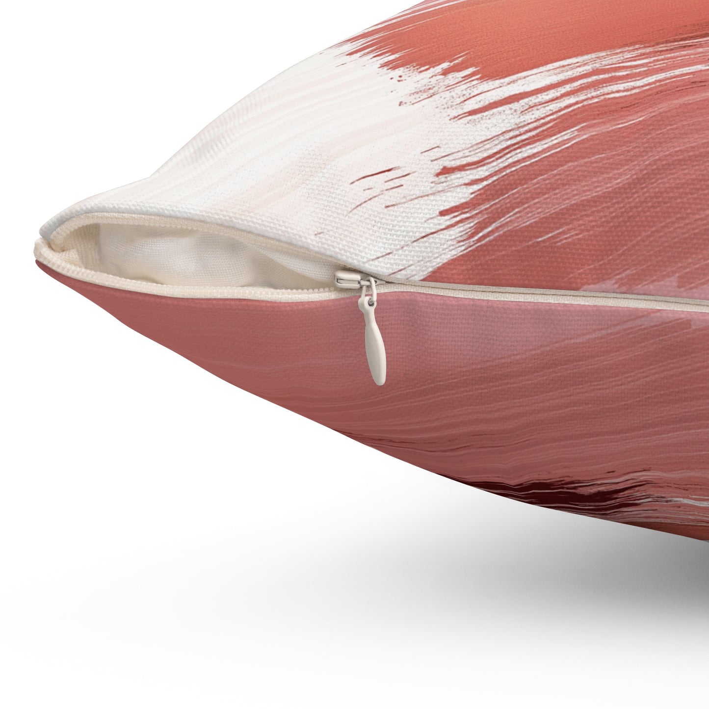 Blush Abstract Art Throw Pillow – Soft Pink Modern Accent Cushion