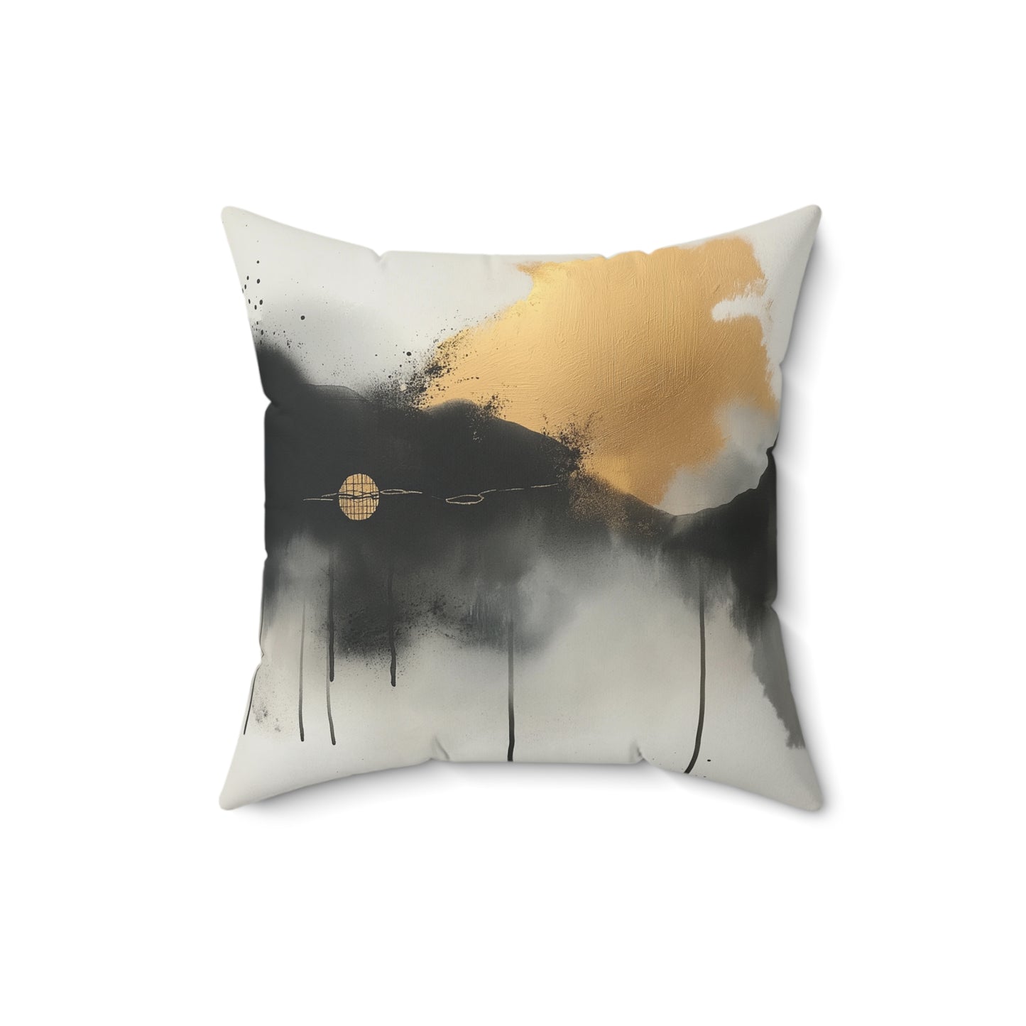 Elegant Abstract Art Throw Pillow – Modern Decorative Cushion for Sofa or Bed