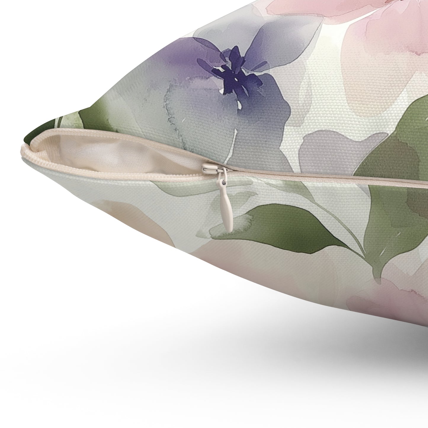 Floral Watercolor Throw Pillow – Soft Modern Accent Cushion