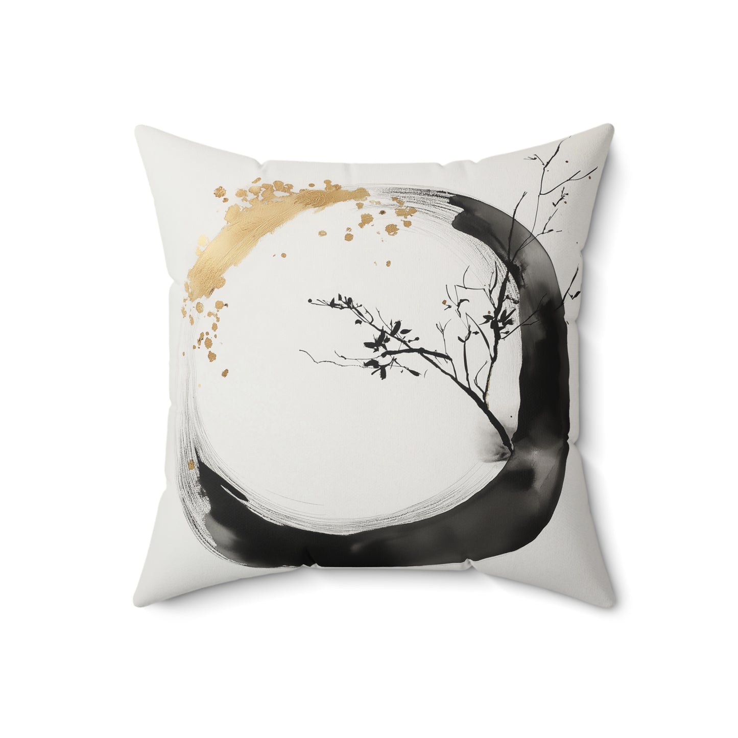 Abstract Botanical Throw Pillow – Modern Nature-Inspired Accent Cushion