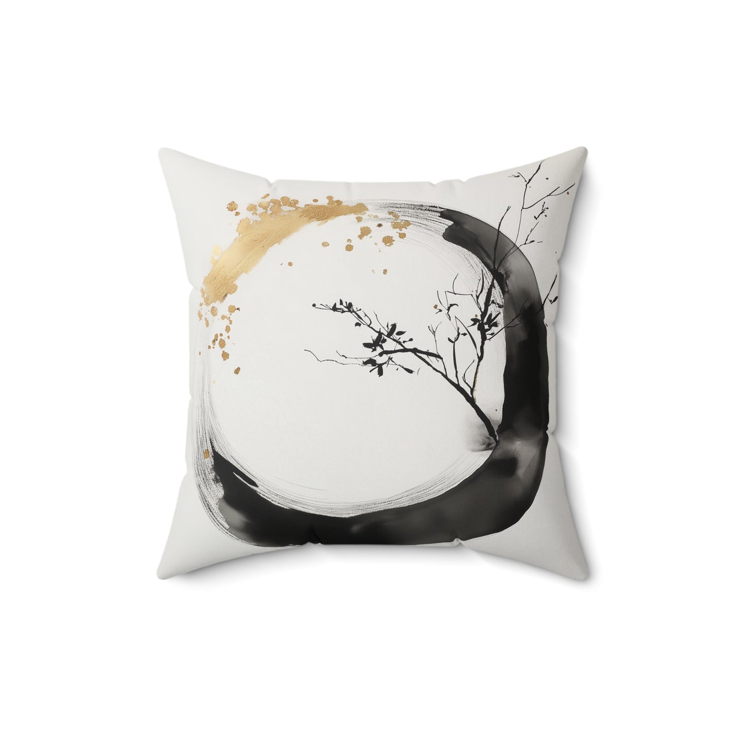 Abstract Botanical Throw Pillow – Modern Nature-Inspired Accent Cushion
