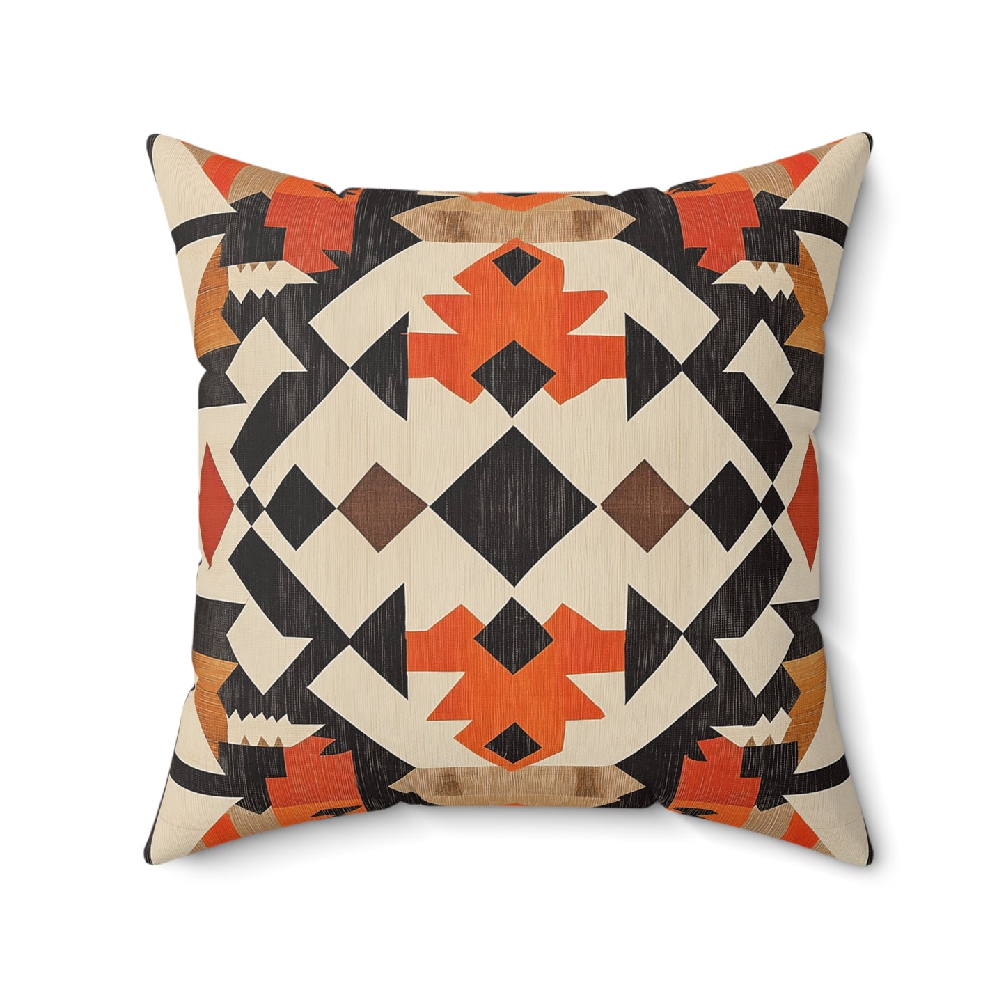 Moroccan-Inspired Throw Pillow – Boho Tribal Geometric Accent Cushion