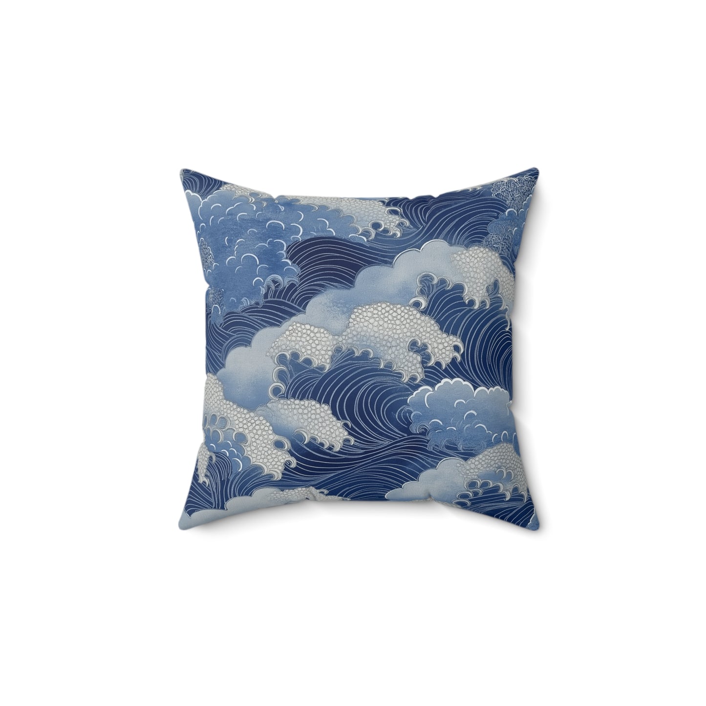 Ocean Wave Throw Pillow – Coastal Nautical Accent Cushion
