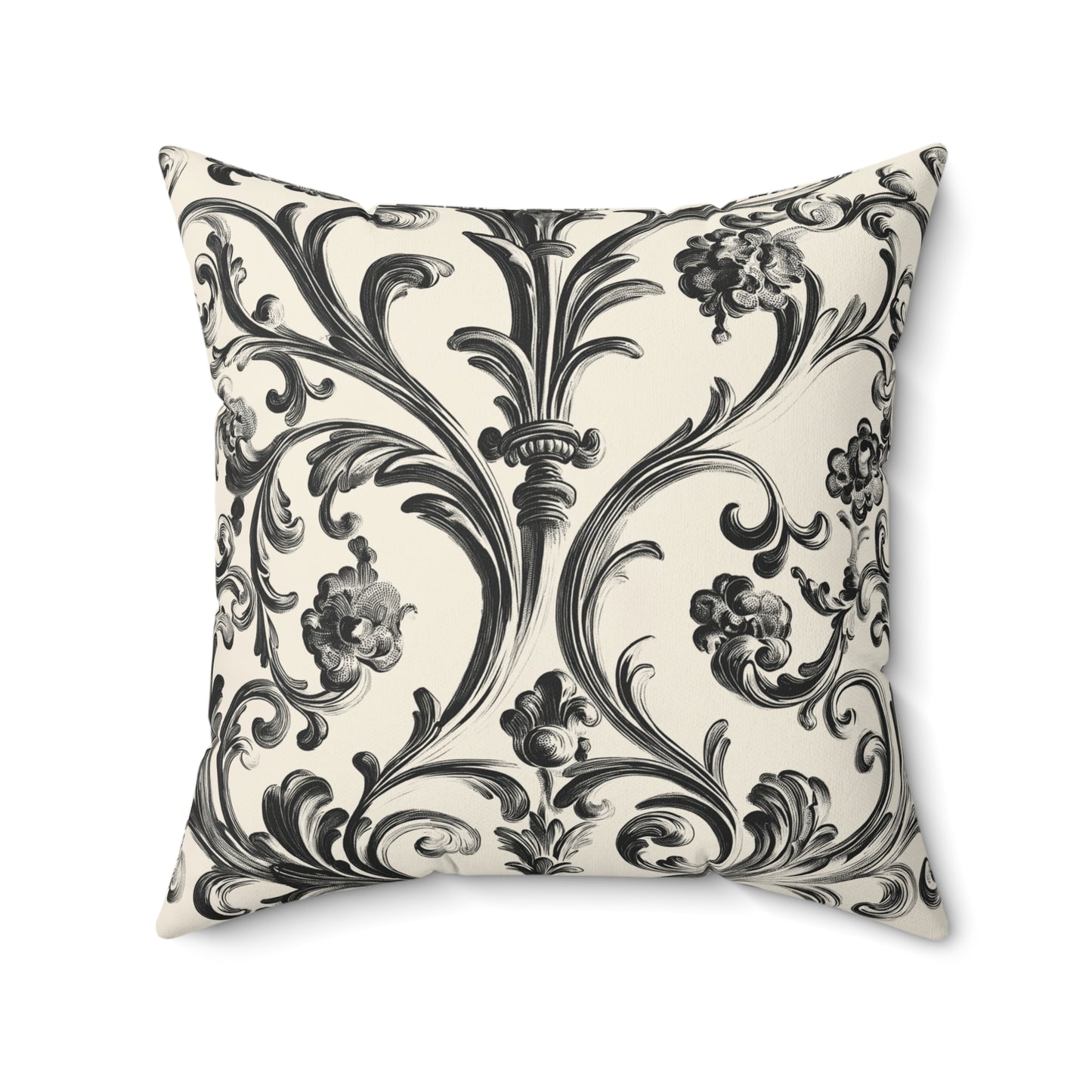 Vintage Floral Throw Pillow – Elegant Accent Cushion for Home Decor
