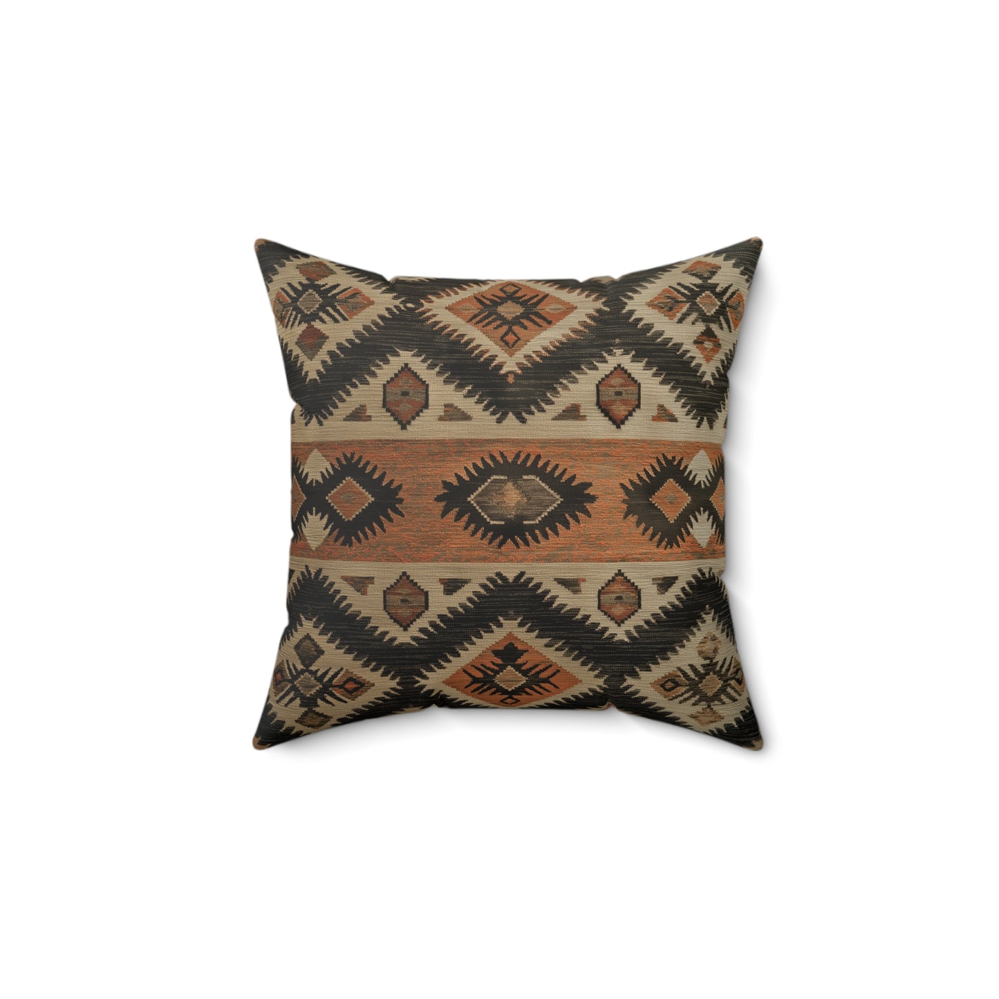 Boho Chic Spun Polyester Square Pillow - Tribal Pattern, Home Decor, Throw Pillow, Couch Cushion, Gift for Home, Cozy Accent