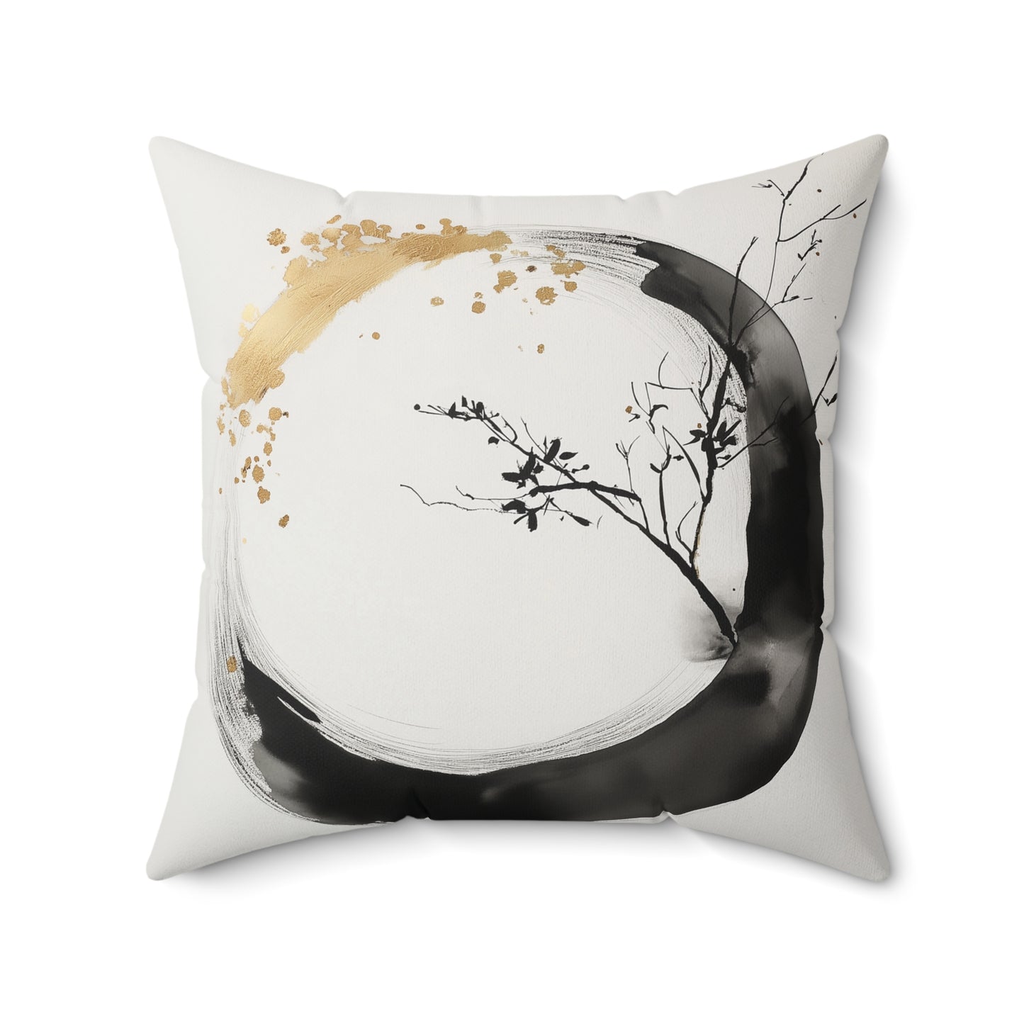Abstract Botanical Throw Pillow – Modern Nature-Inspired Accent Cushion