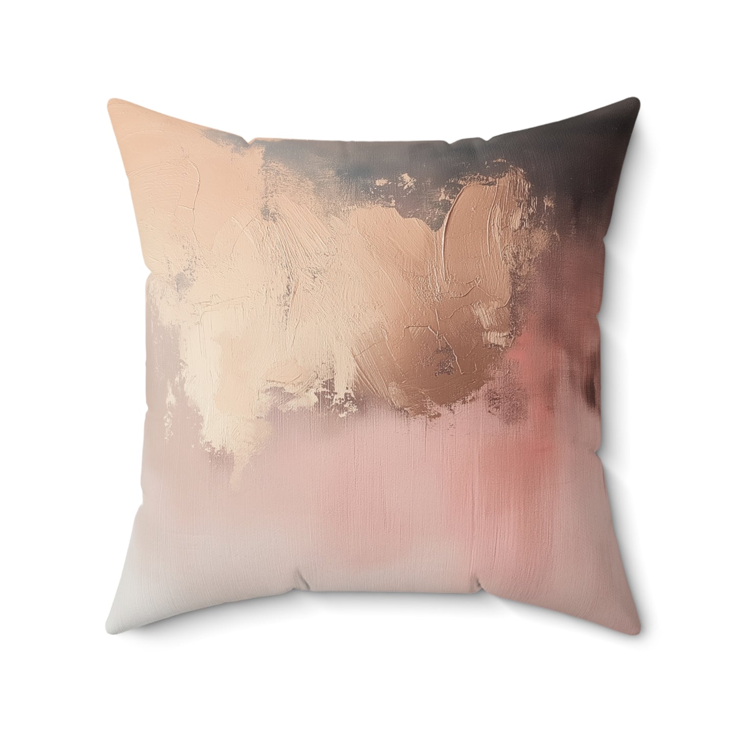 Abstract Blush Decorative Throw Pillow – Boho Style Accent Cushion