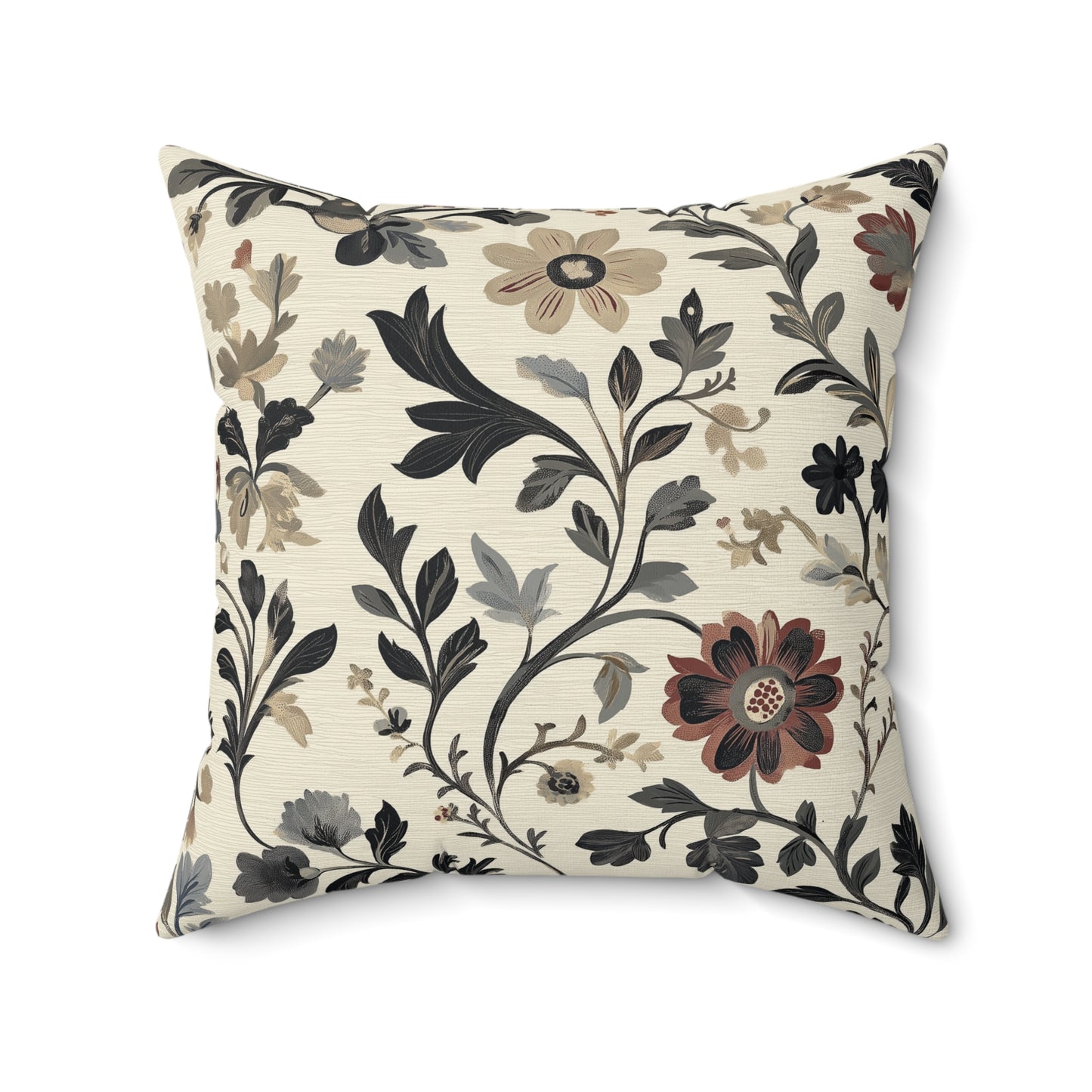 Floral Decorative Throw Pillow – Modern Nature-Inspired Accent Cushion