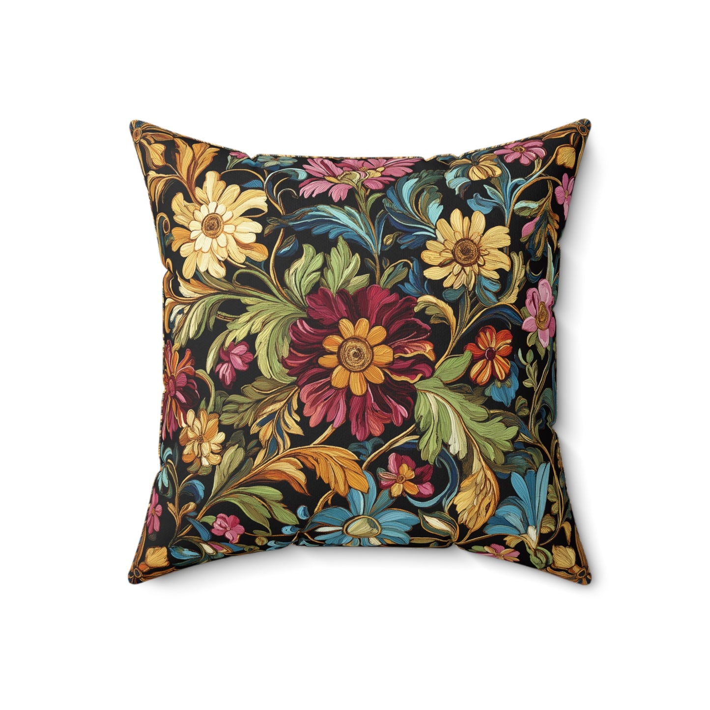 Vintage Botanical Throw Pillow – Elegant Floral Accent Cushion