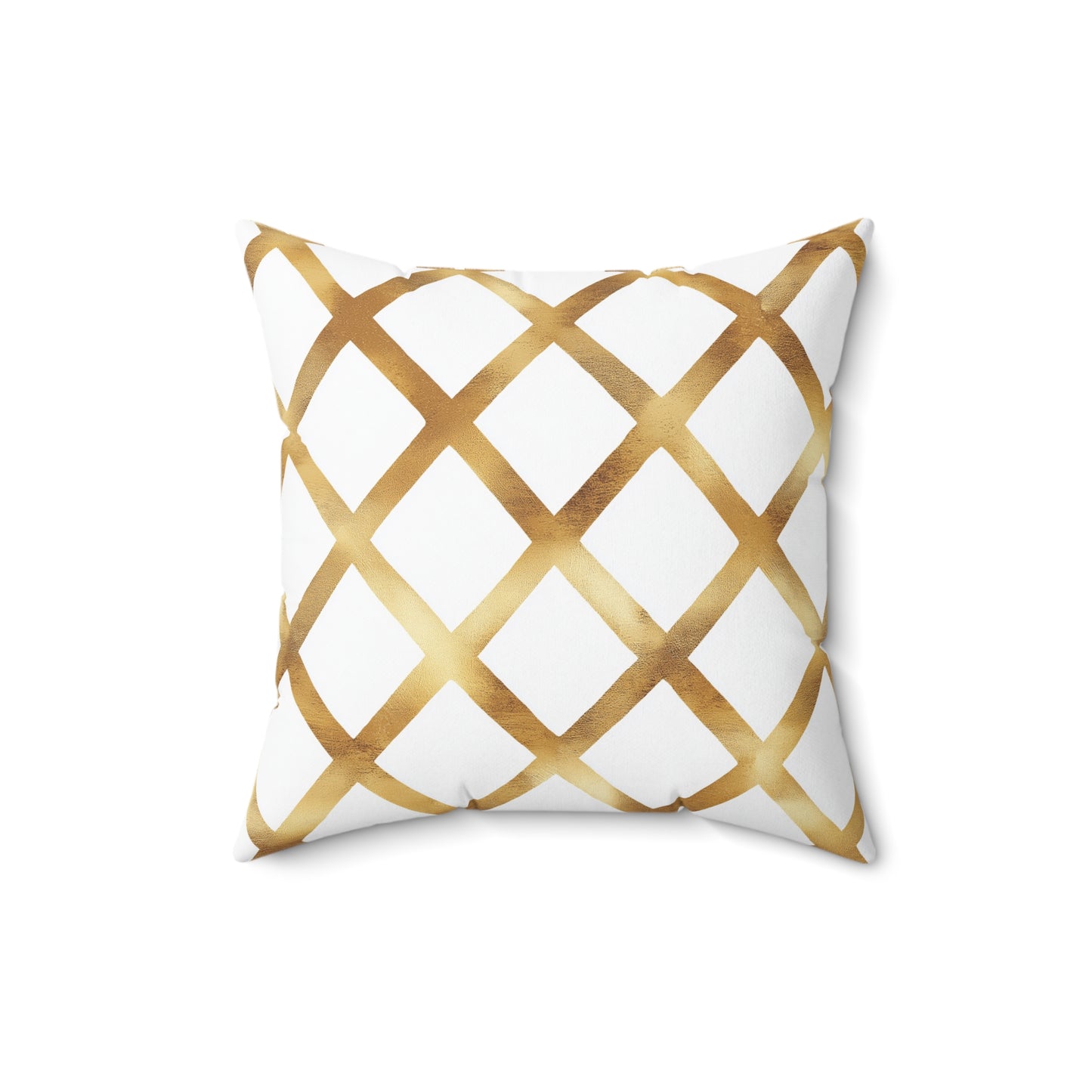Chic Geometric Throw Pillow – Modern Accent Cushion with Gold Pattern