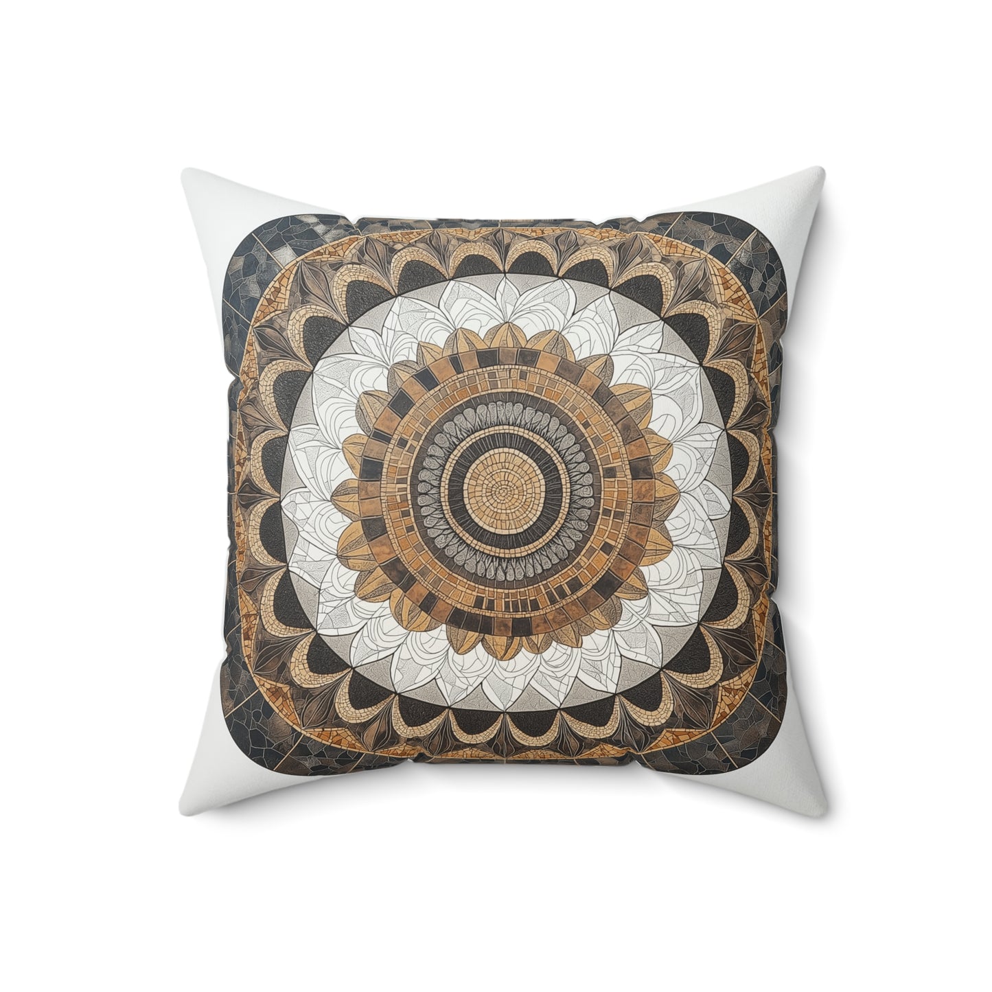 Mandala-Inspired Square Pillow for Home Décor, Cushion for Meditation, Boho Throw Pillow, Accent Pillow for Living Room, Unique Gift Idea