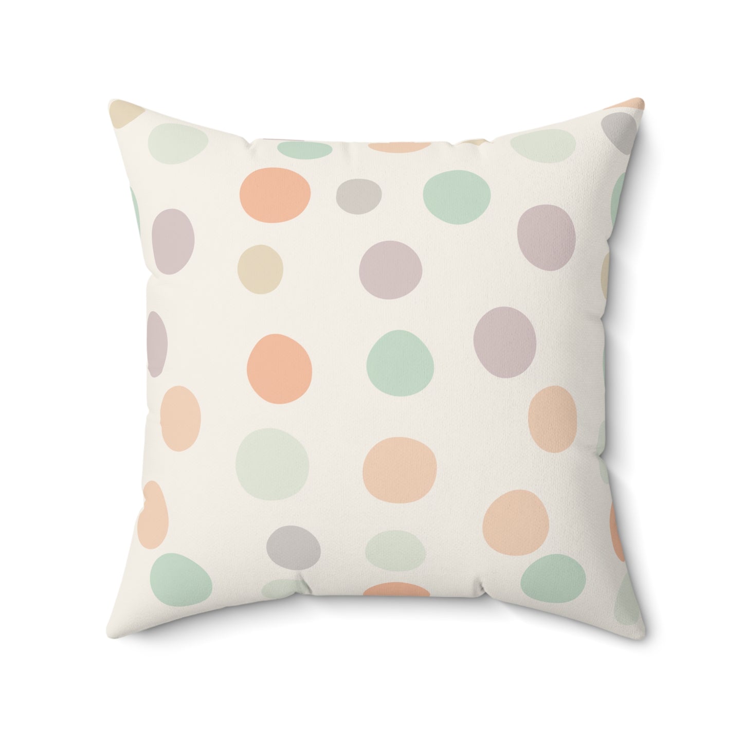 Pastel Polka Dot Throw Pillow – Modern Accent Cushion for Home