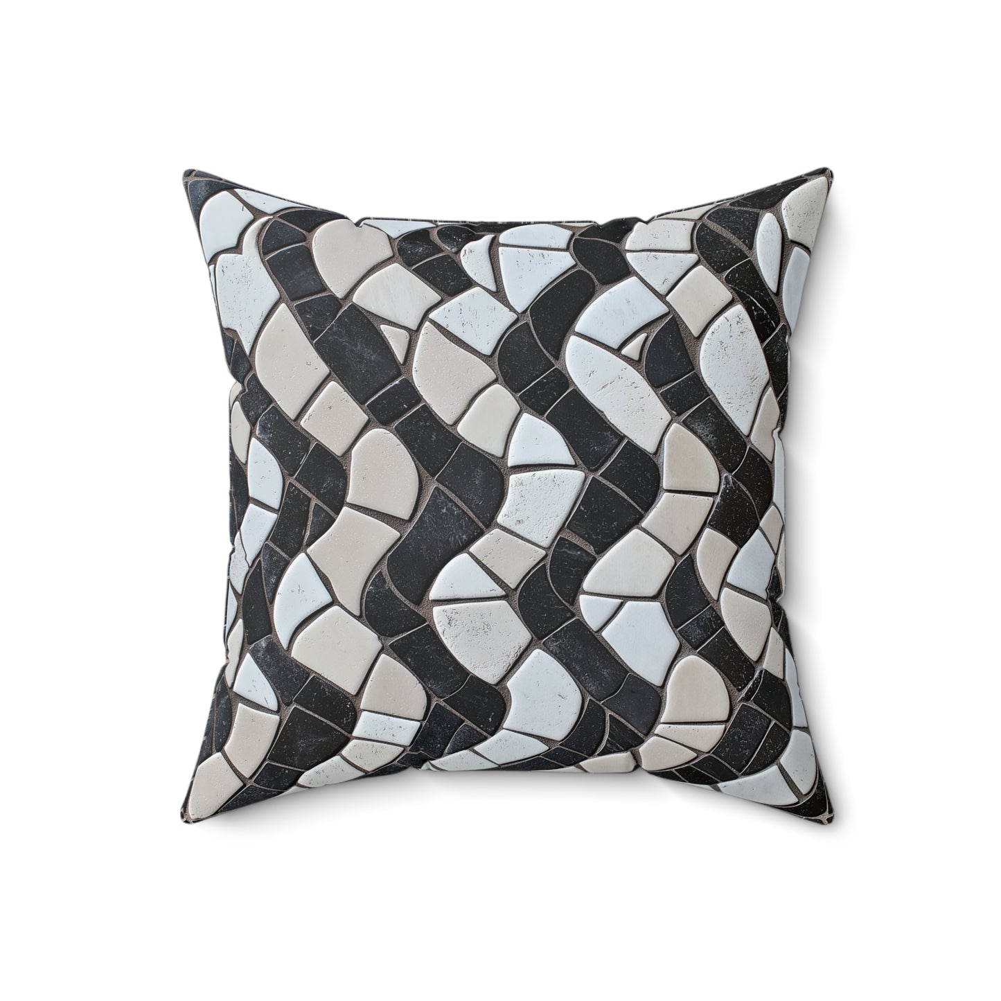 Stylish Spun-Polyester Square Throw Pillow – Modern Accent Cushion