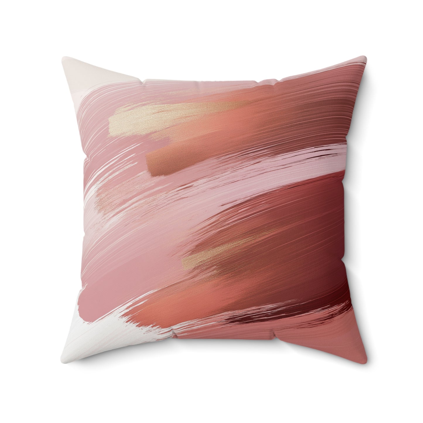 Blush Abstract Art Throw Pillow – Soft Pink Modern Accent Cushion