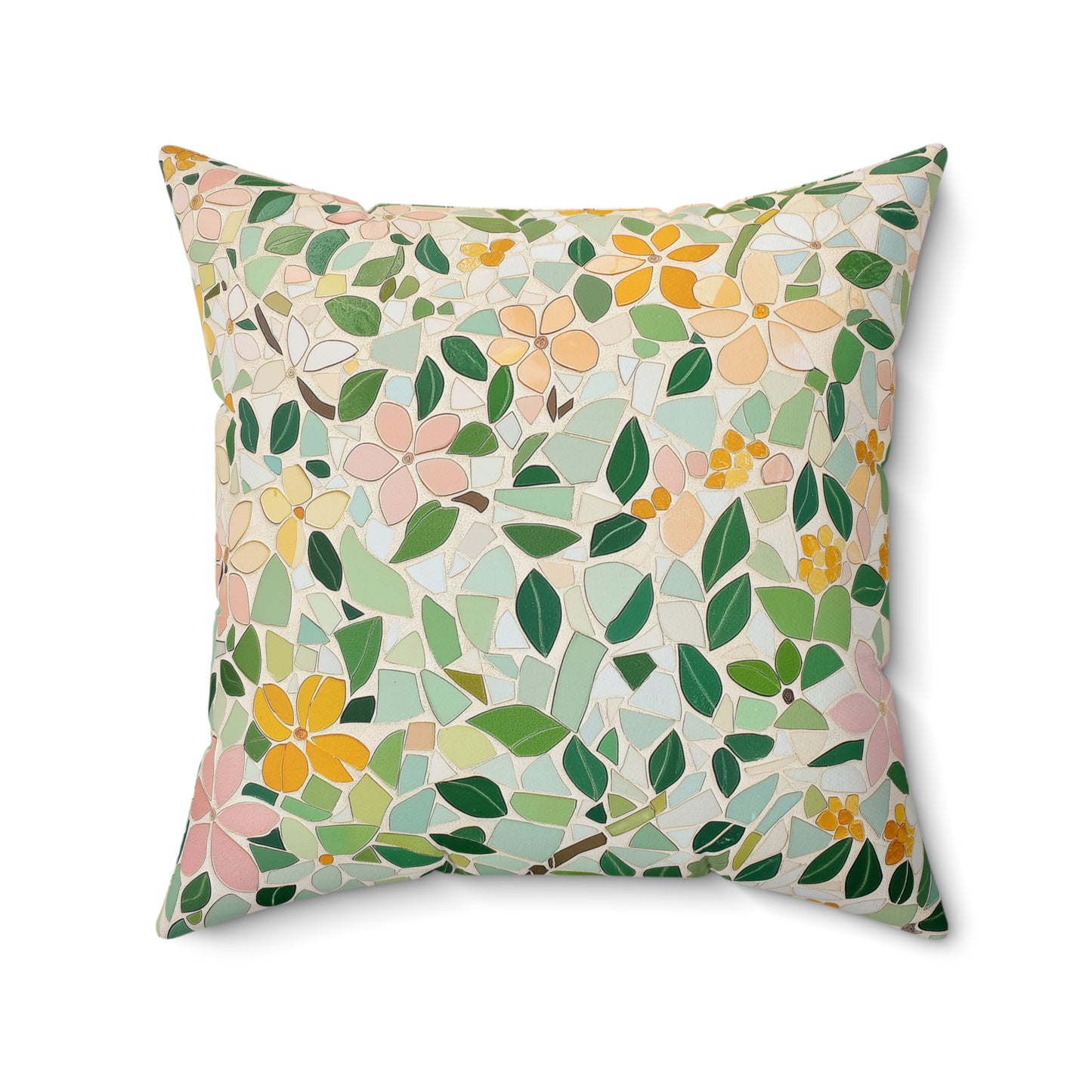 Boho Floral Throw Pillow – Soft Accent Cushion for Modern Living Room