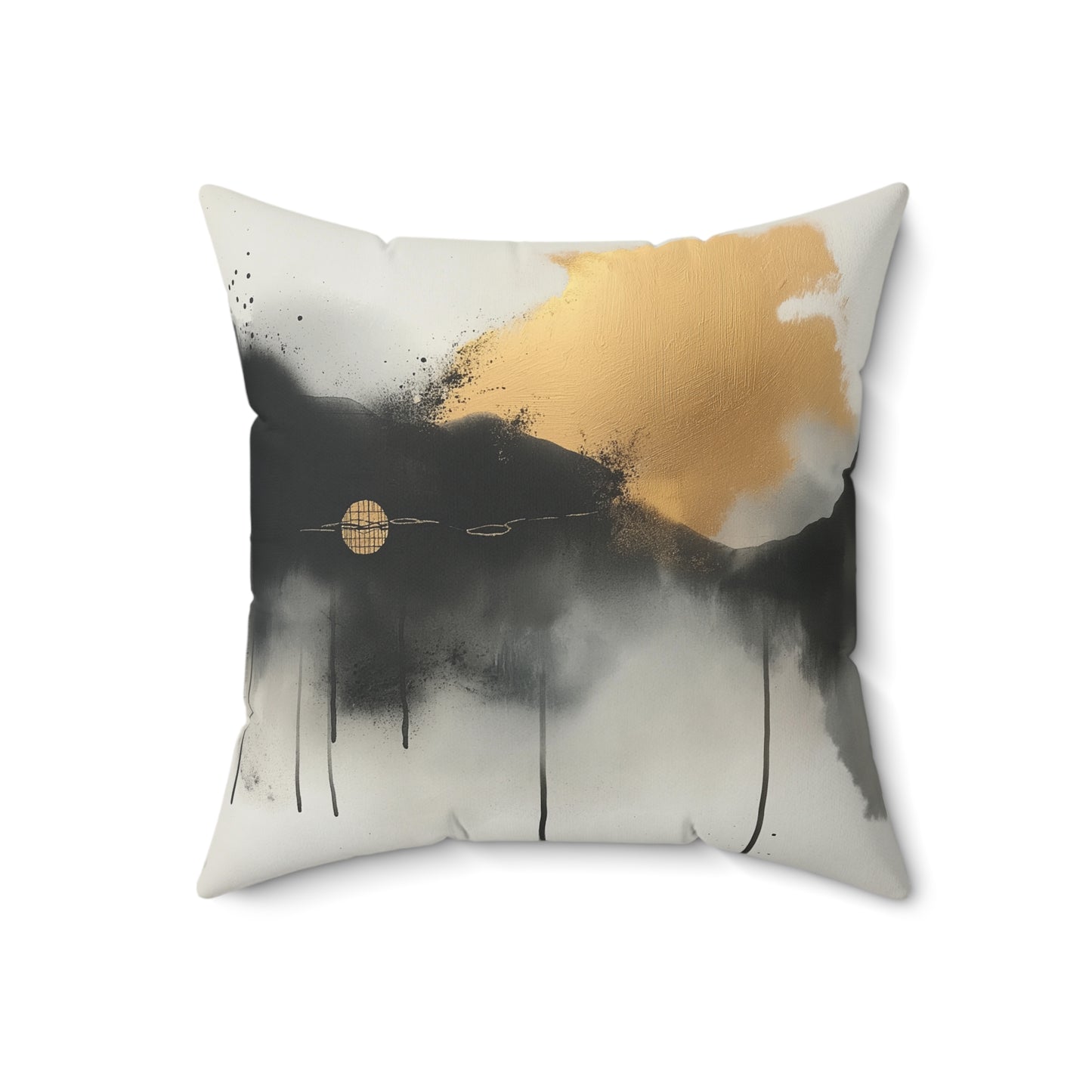 Elegant Abstract Art Throw Pillow – Modern Decorative Cushion for Sofa or Bed