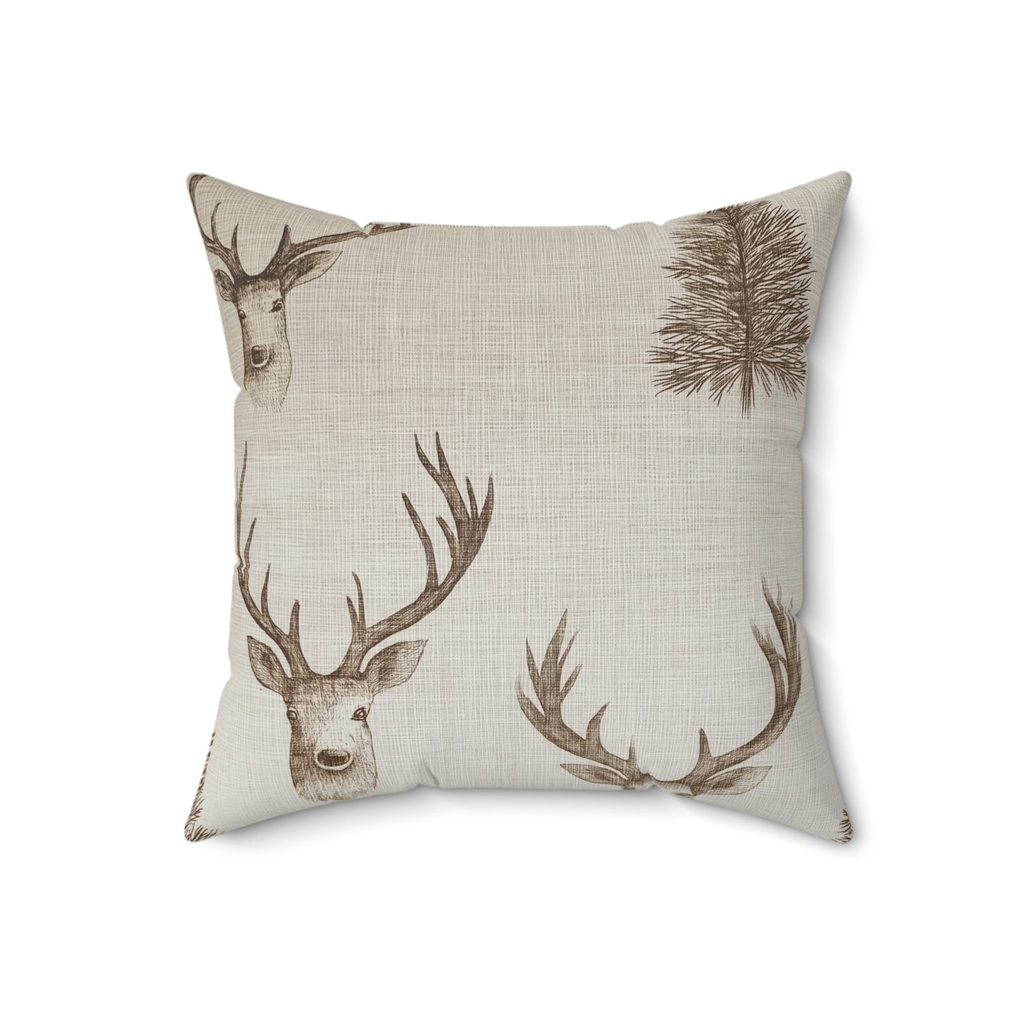 Rustic Deer Print Decor Pillow | Cozy Home Accents, Throw Pillow for Cabin Decor, Nature Lover Gift, Winter Vibes