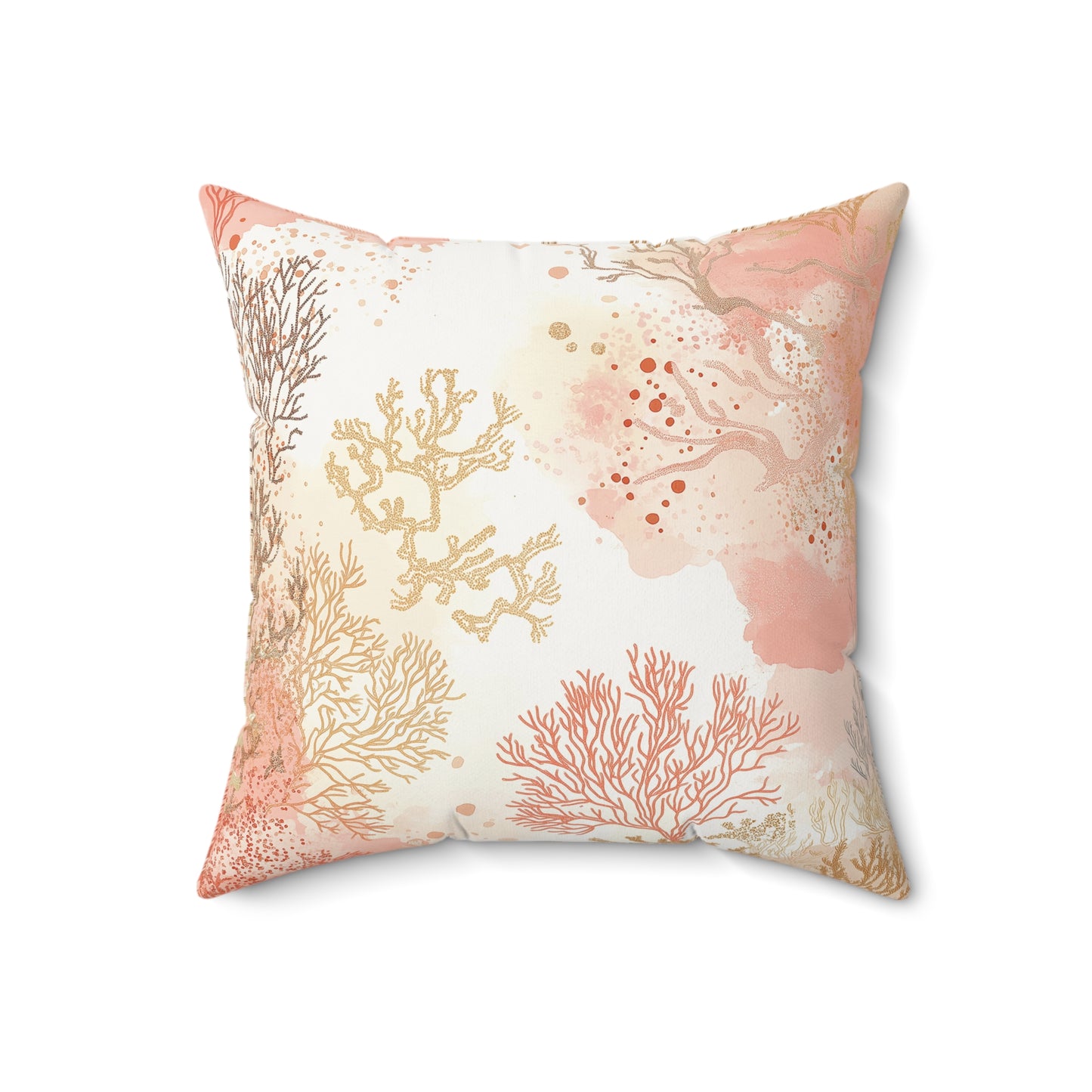 Coral Reef Throw Pillow – Coastal Ocean Accent Cushion