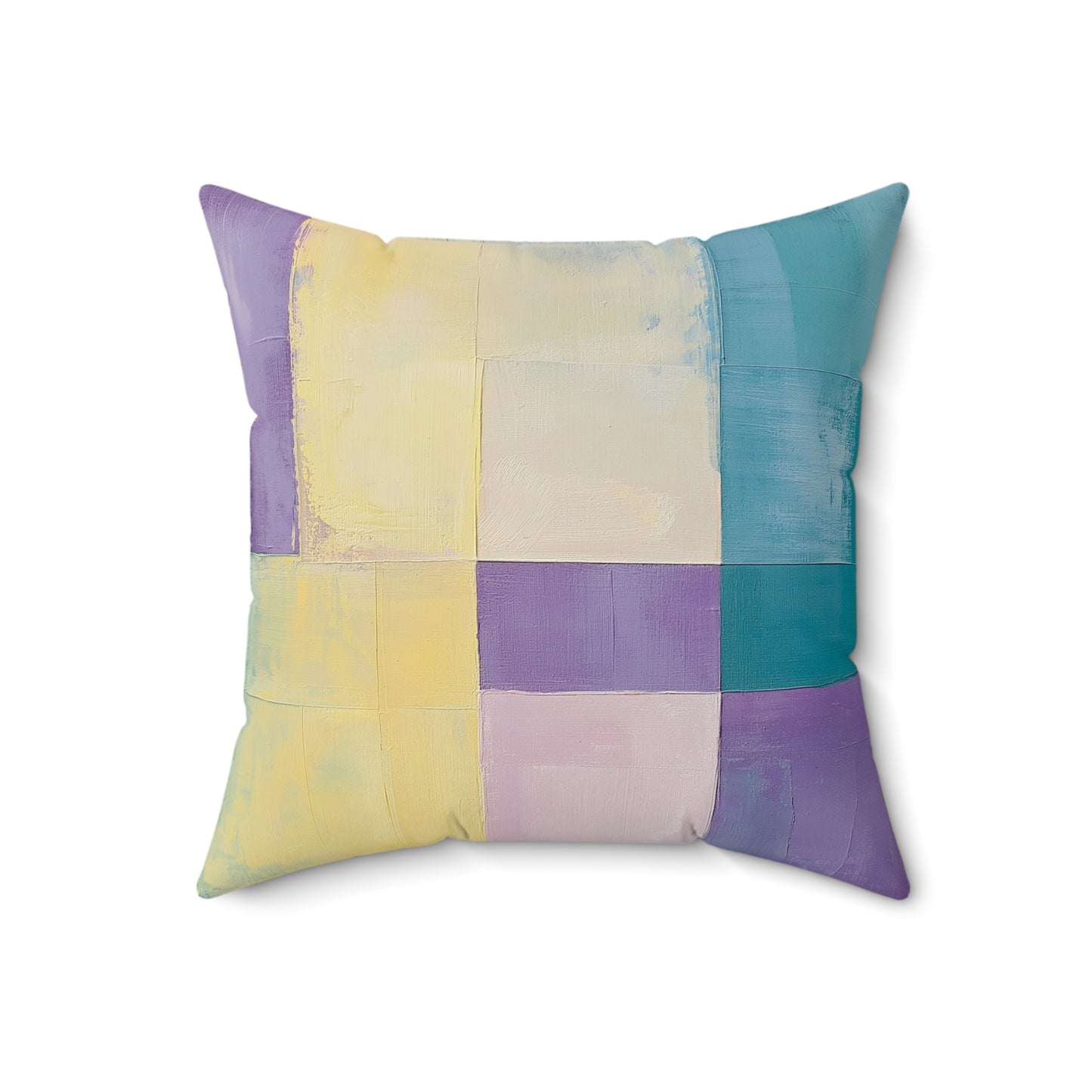 Pastel Abstract Art Throw Pillow – Modern Square Accent Cushion